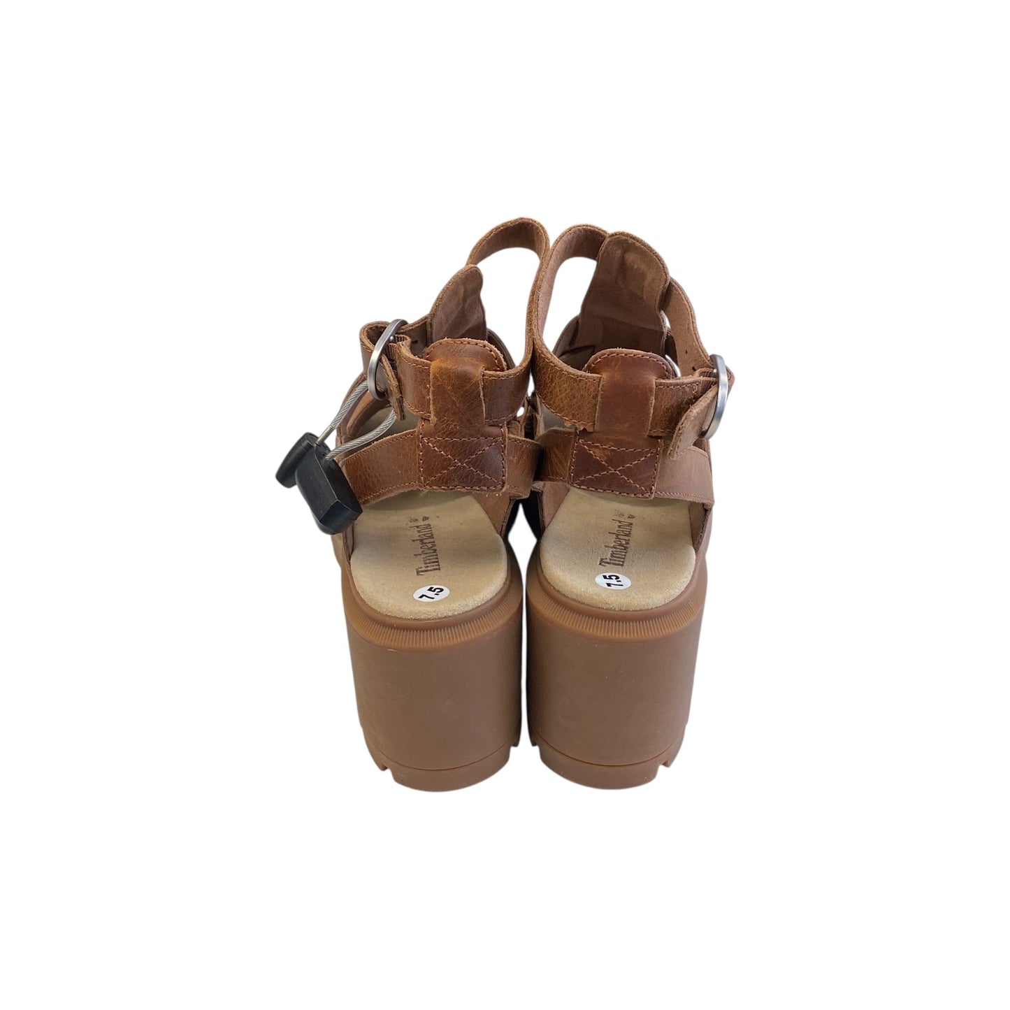 Sandals Heels Block By Timberland In Brown, Size:7.5