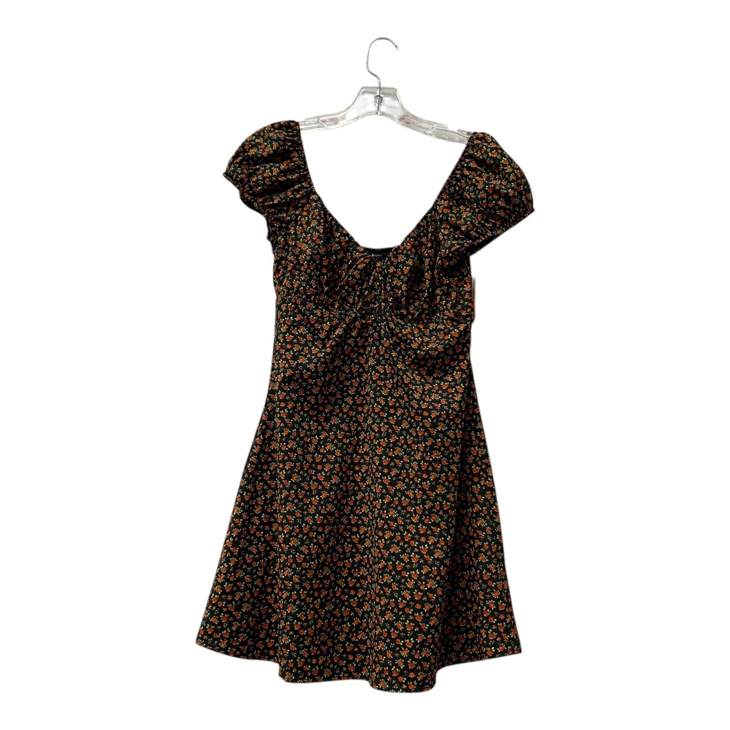 Dress Casual Short By Bershka In Black & Red, Size:M