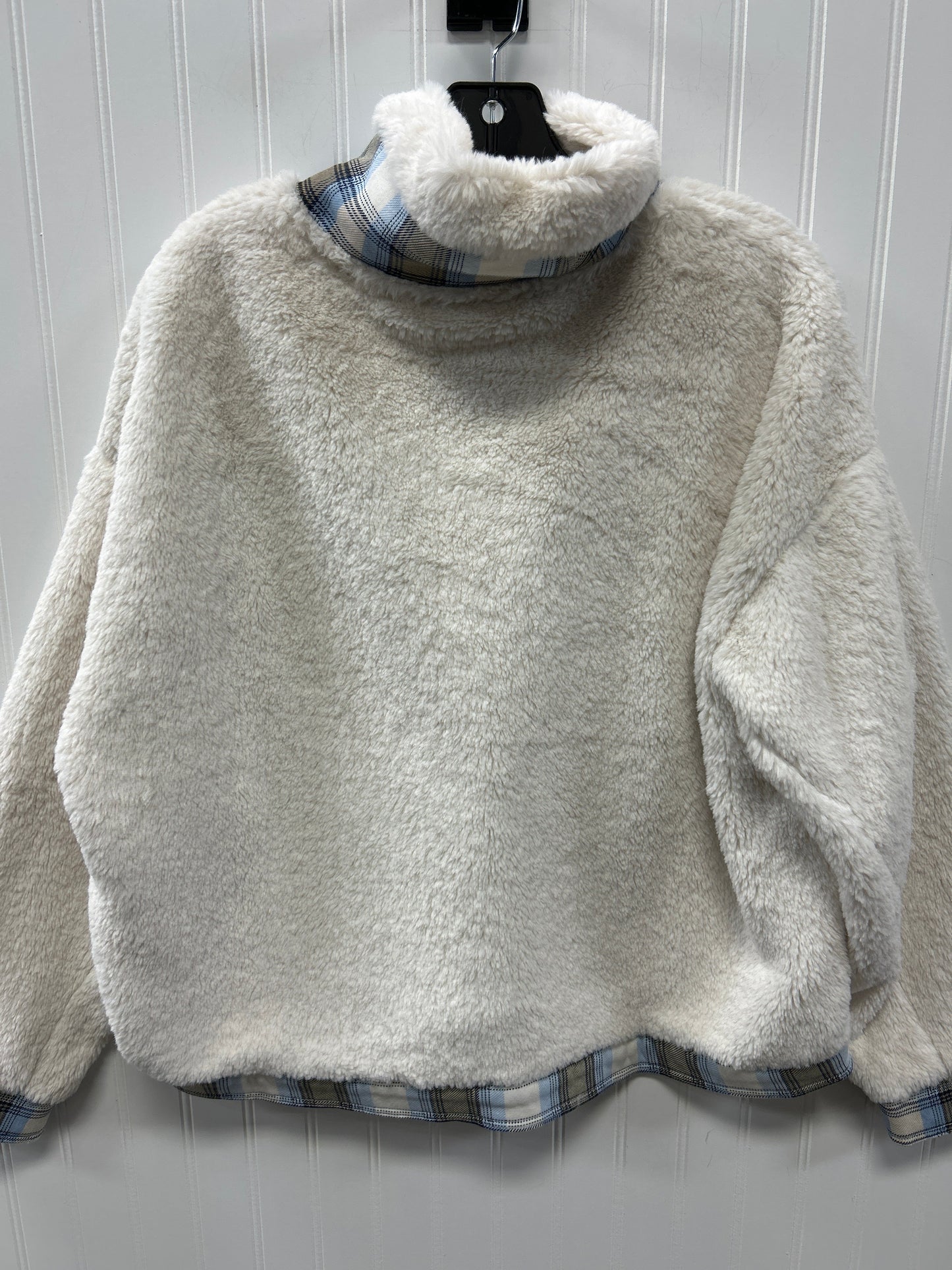 Jacket Fleece By Cato In Cream, Size:1X