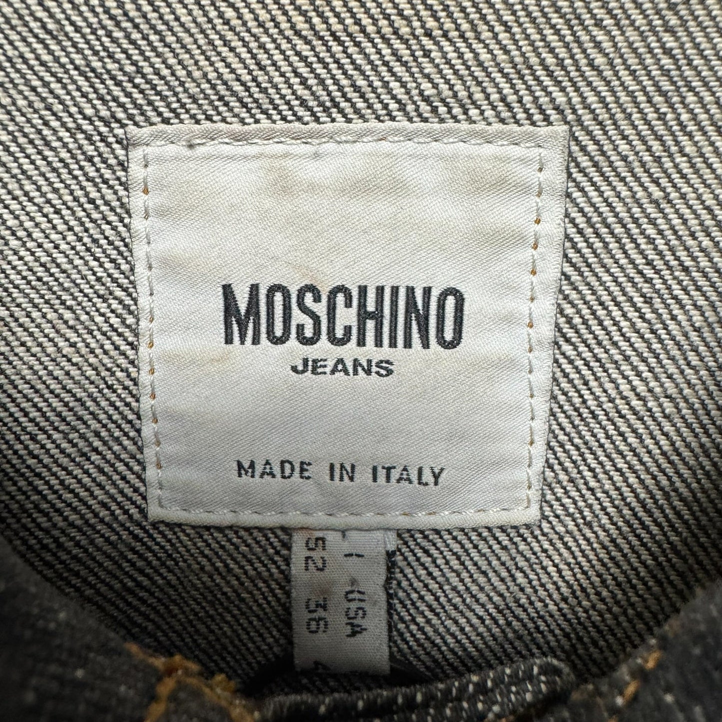 Embellished Denim Waistcoat Luxury Designer By Moschino In Blue Denim, Size: 2X