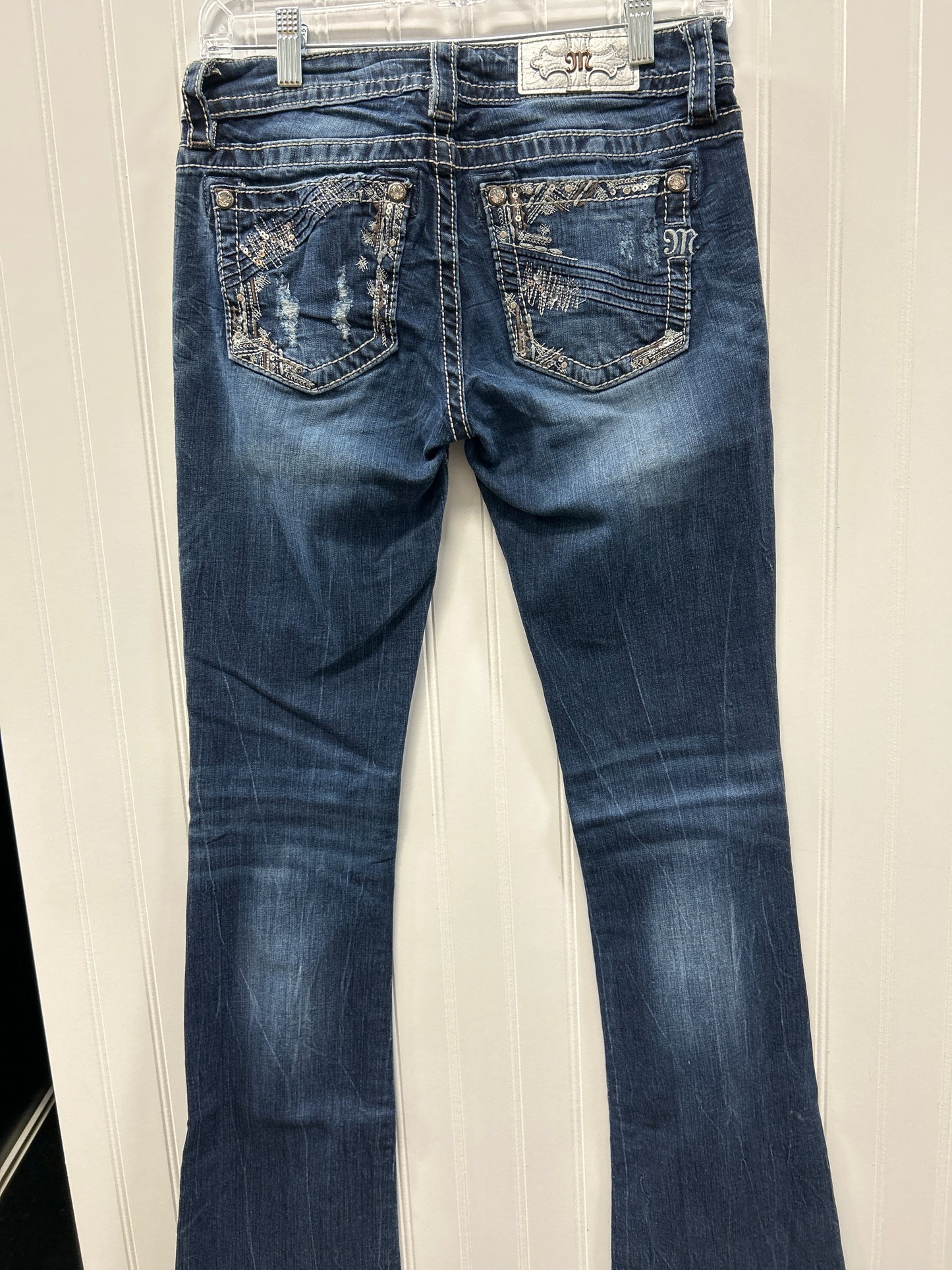 Jeans Boot Cut By Miss Me In Blue Denim, Size:4