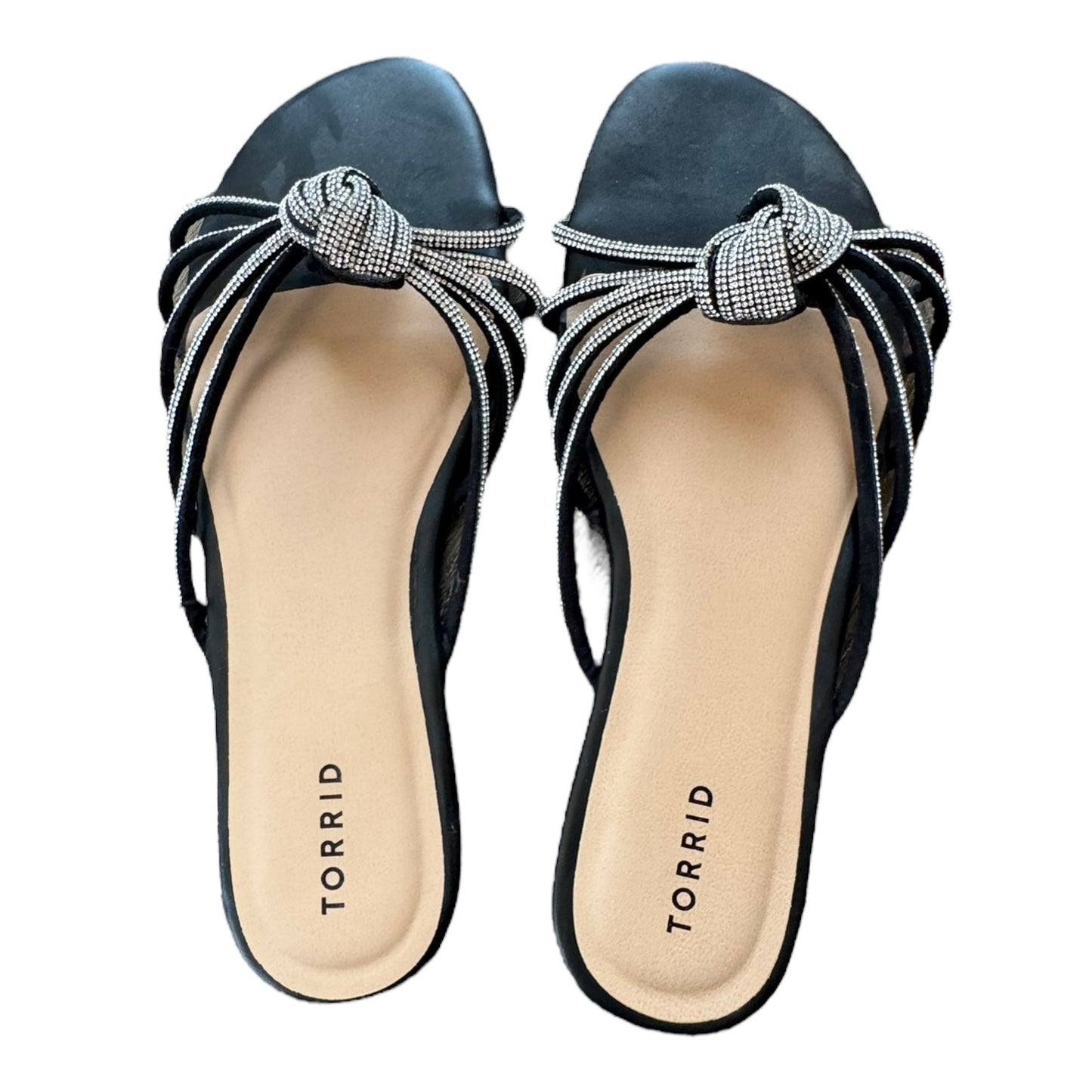 Sandals Flats By Torrid In Black, Size:10.5