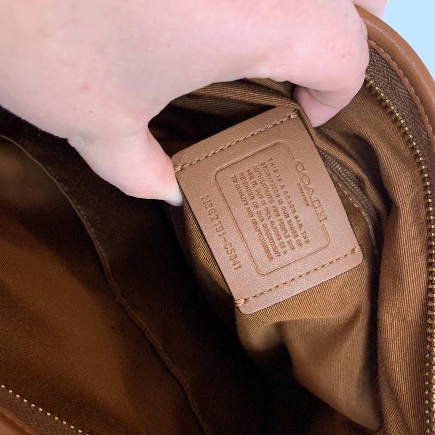 Crossbody Designer By Coach, Size: Medium