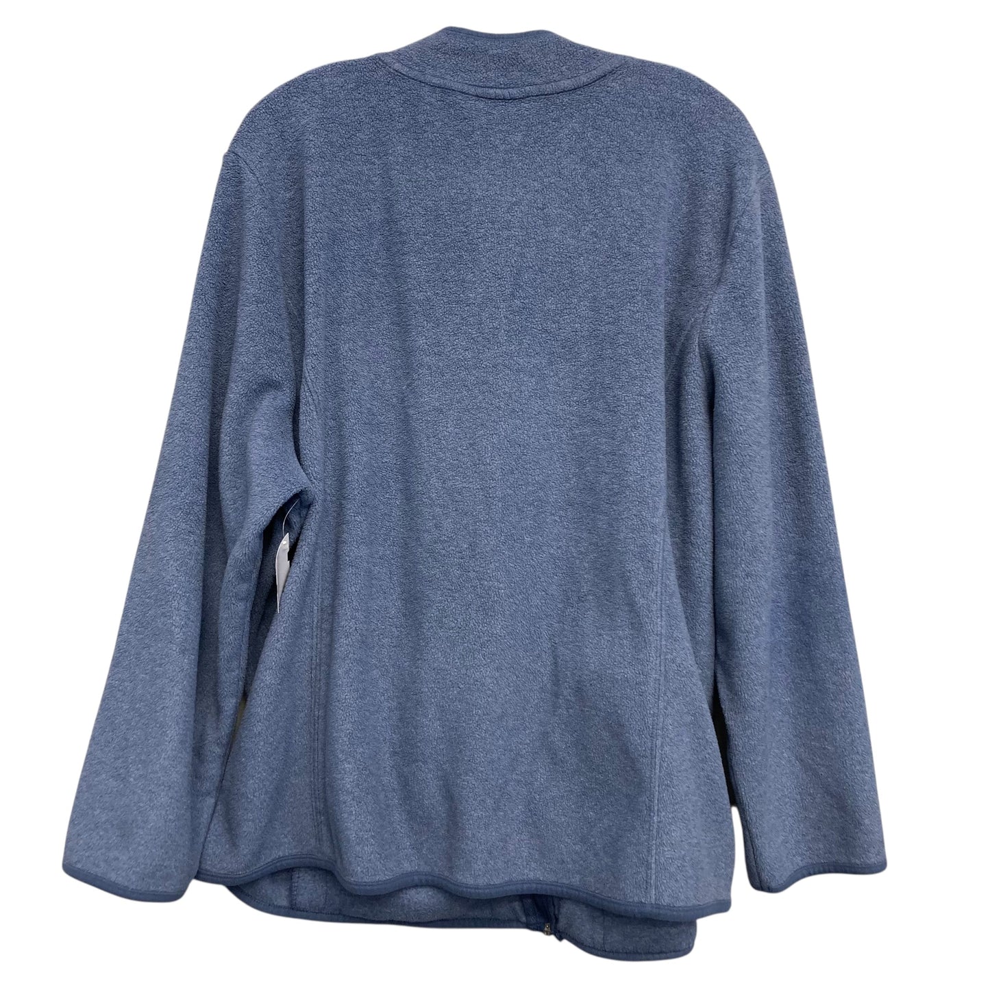 Jacket Fleece By Karen Scott In Blue, Size:2X