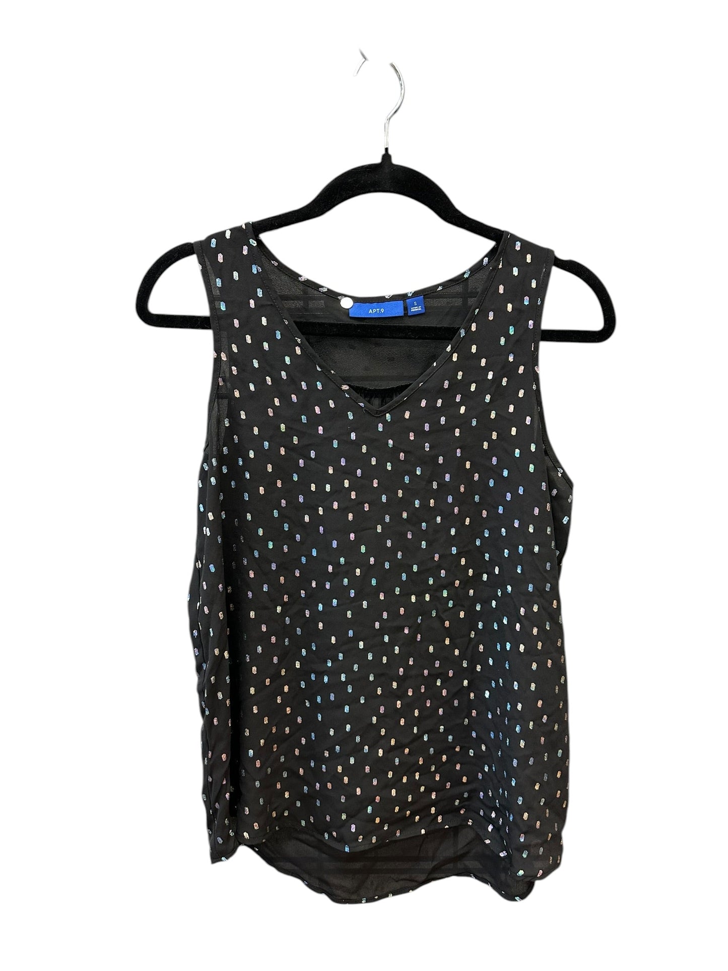 Top Sleeveless By Apt 9 In Black, Size:S