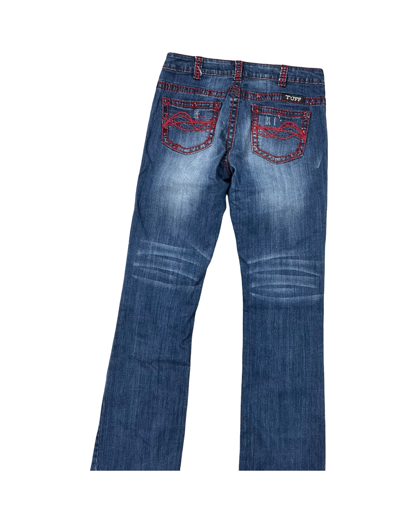 Jeans Boot Cut By Clothes Mentor In Blue & Red, Size:10