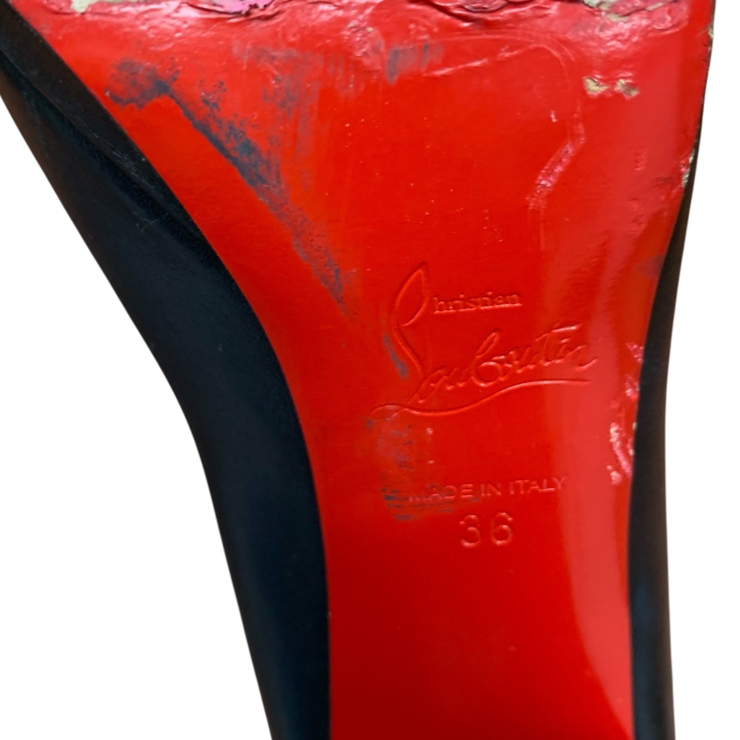 Boots Luxury Designer By Christian Louboutin In Black, Size: 6