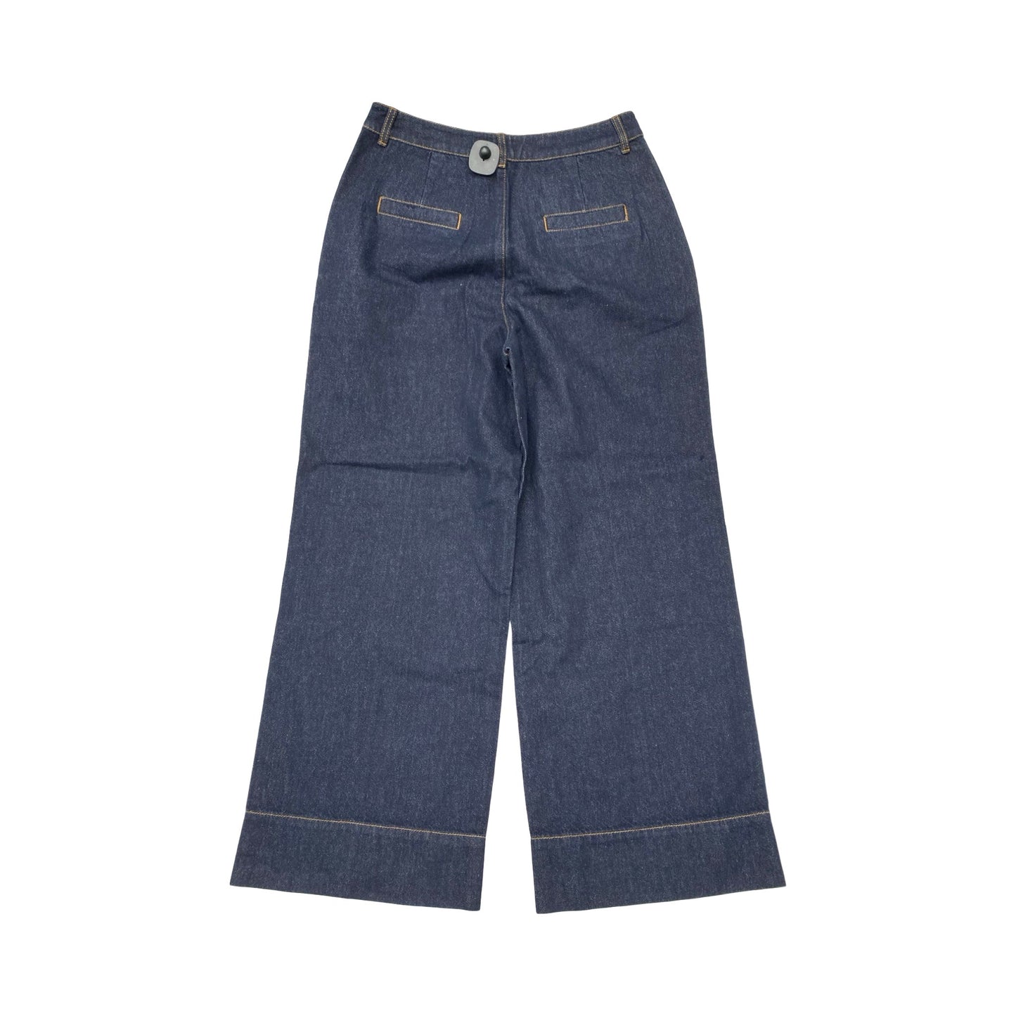 Jeans Wide Leg By Commense In Blue Denim, Size:L