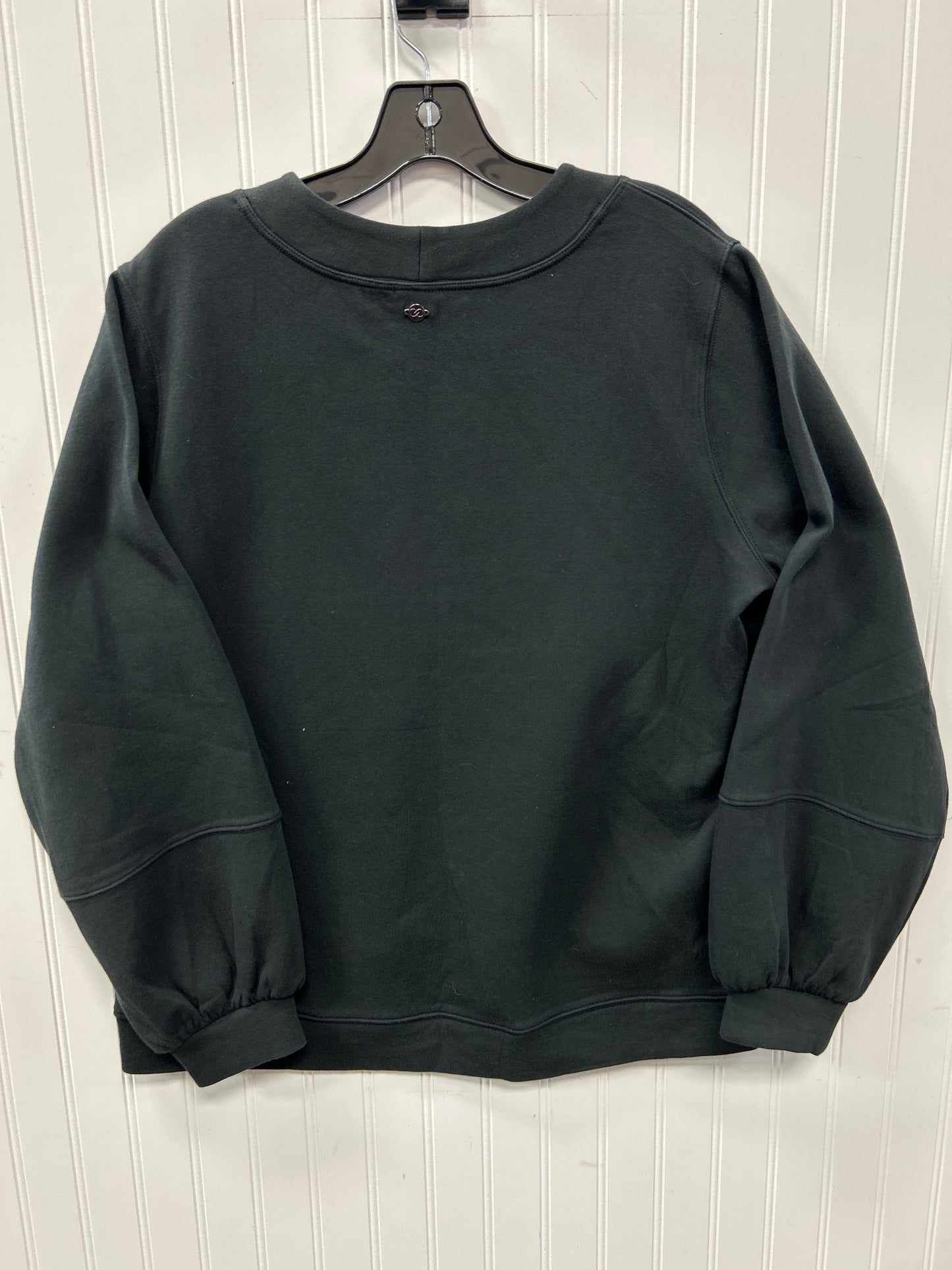 Athletic Top Ls Crewneck By Calia In Black, Size:L