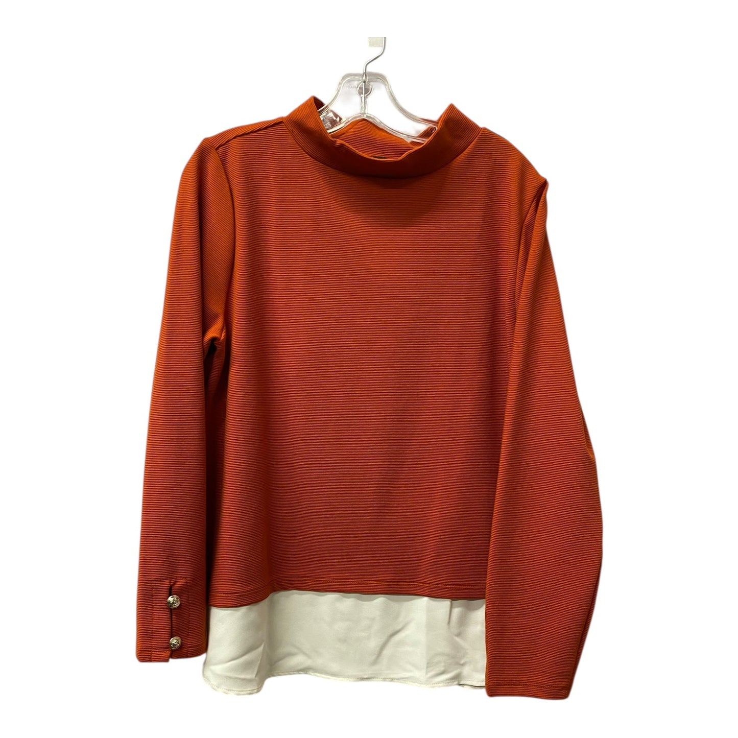 Top Ls By Ann Taylor In Orange, Size:L