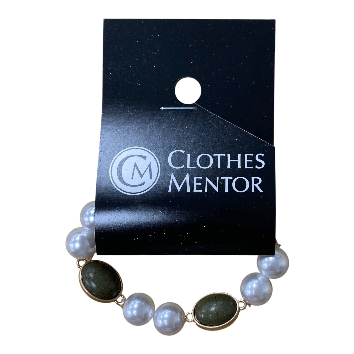 Bracelet Beaded By Cme In Green & White