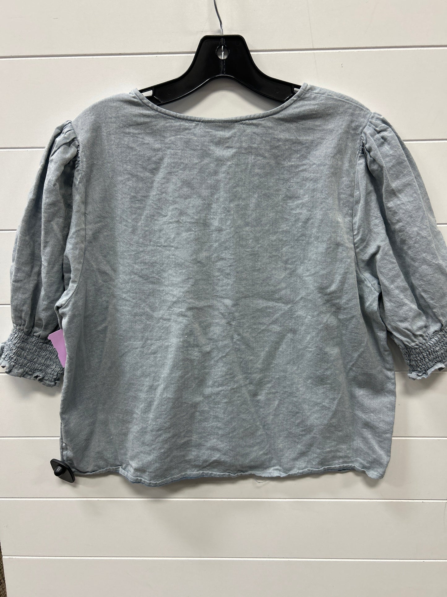 Top Ss By Who What Wear In Blue Denim, Size:Xl