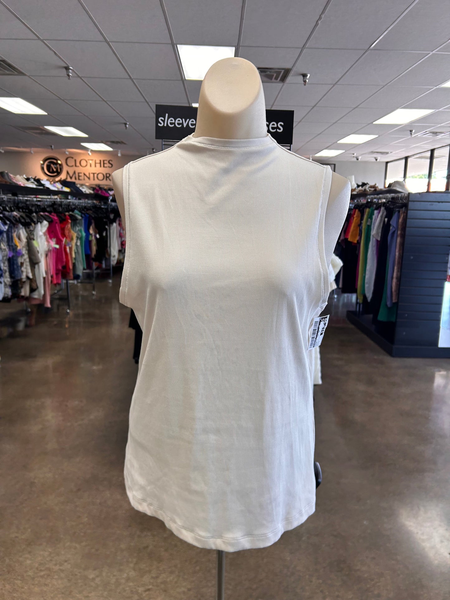 Athletic Tank Top By Athleta In Cream, Size:L