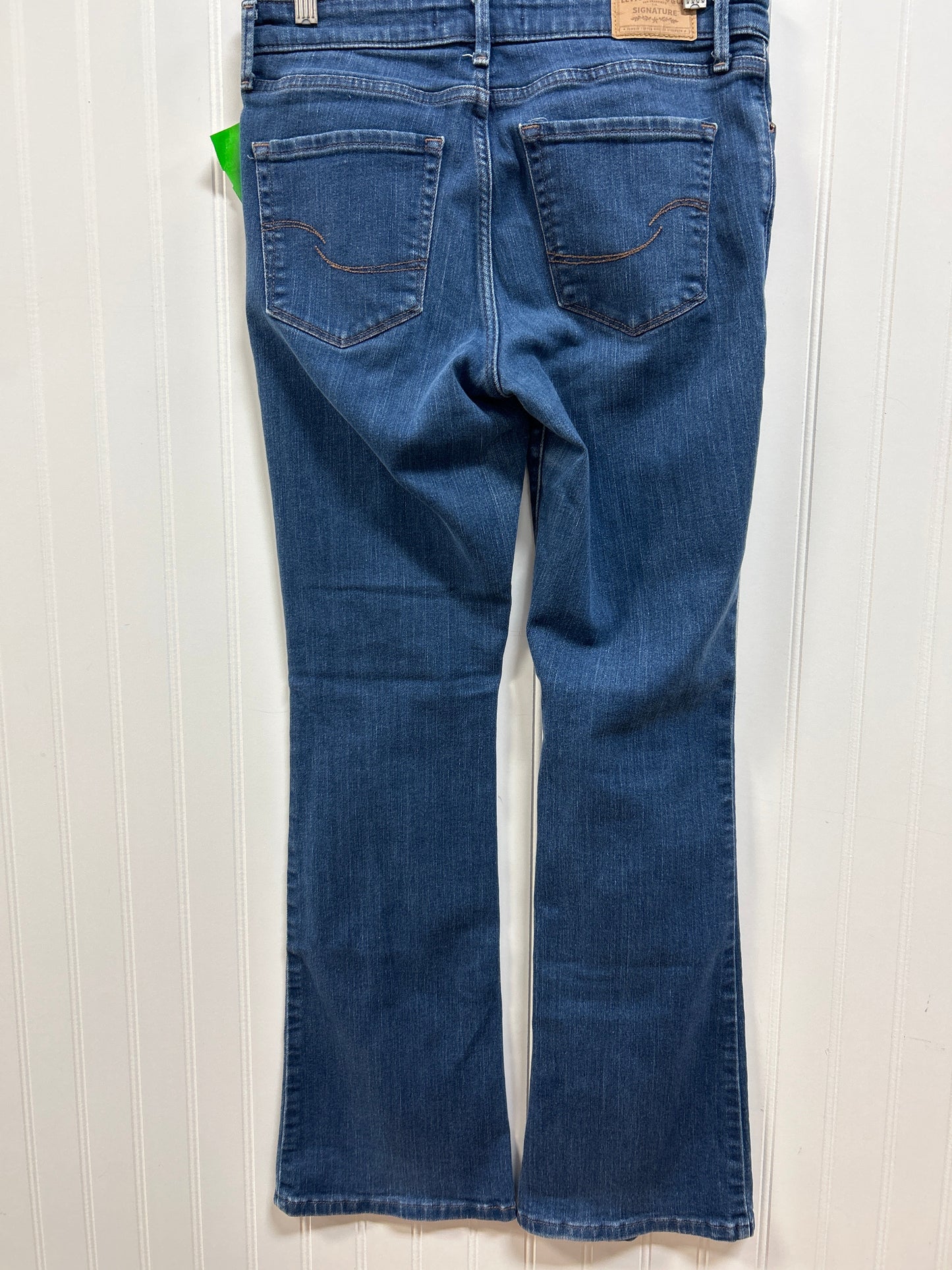 Jeans Boot Cut By Levis Signature In Blue Denim, Size:4