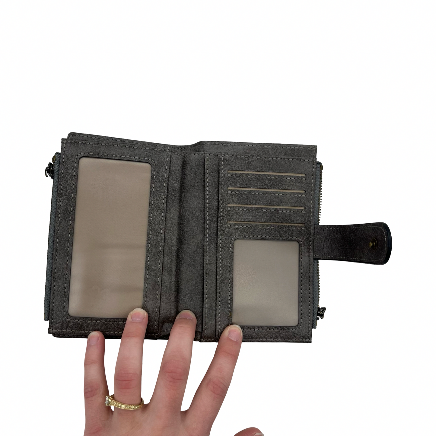 Wallet By Clothes Mentor In Grey, Size:Medium