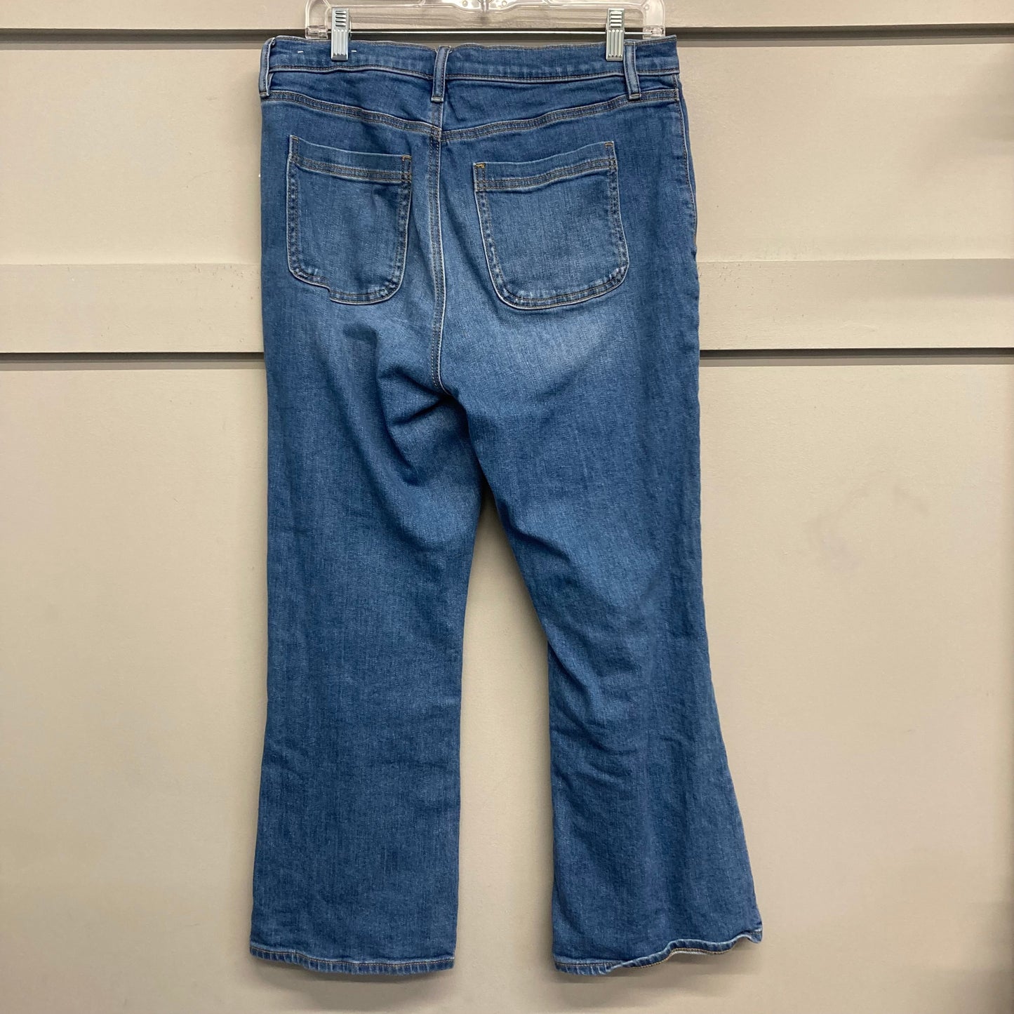 Jeans Cropped By Loft In Blue Denim, Size:8