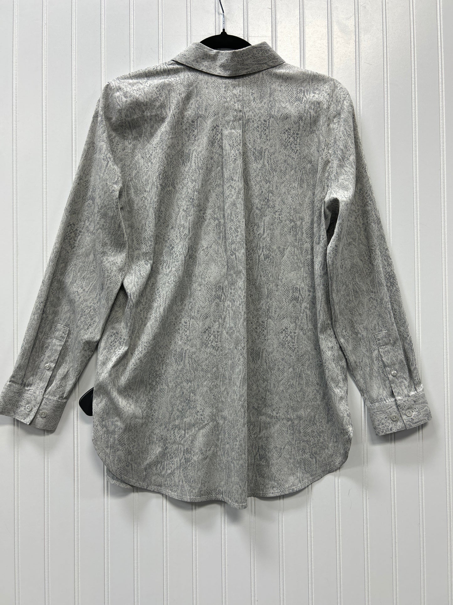 Blouse Ls By Chicos In Grey, Size:M