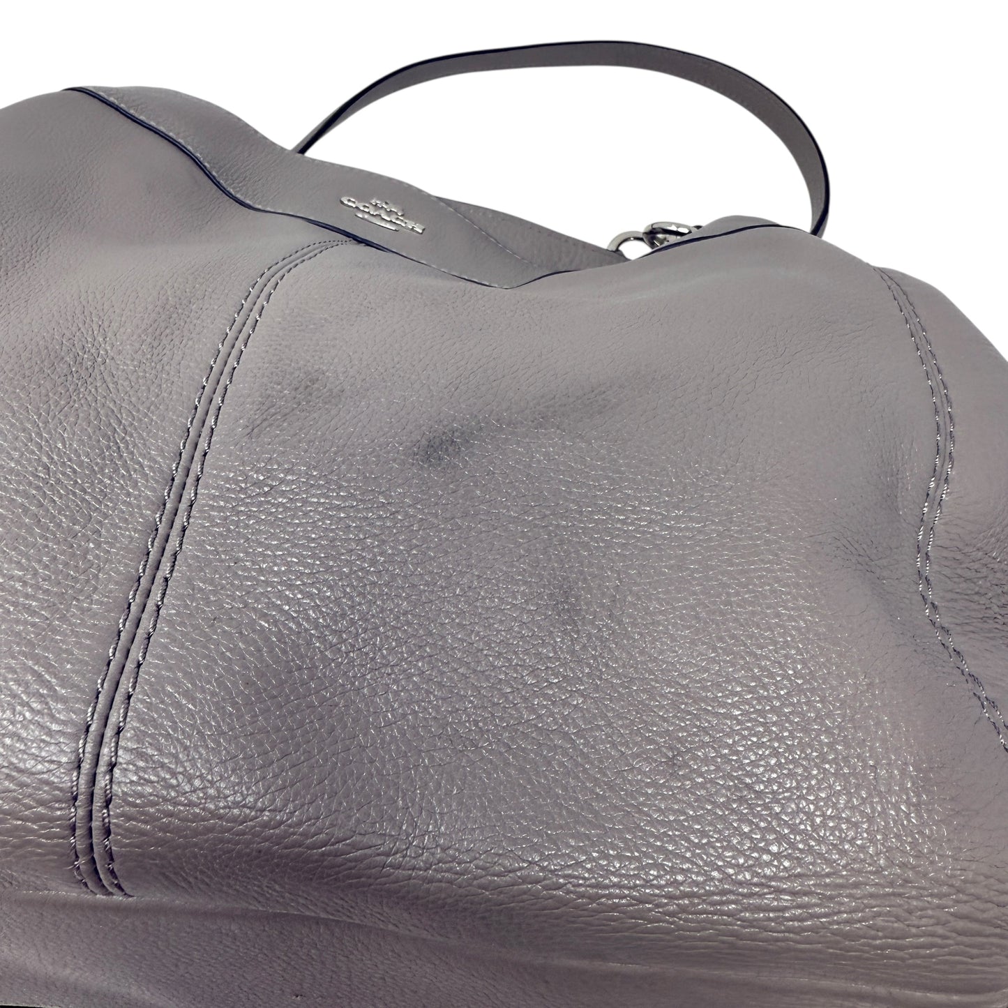 Lexy Pebble Leather Shoulder Bag Designer By Coach, Size: Large