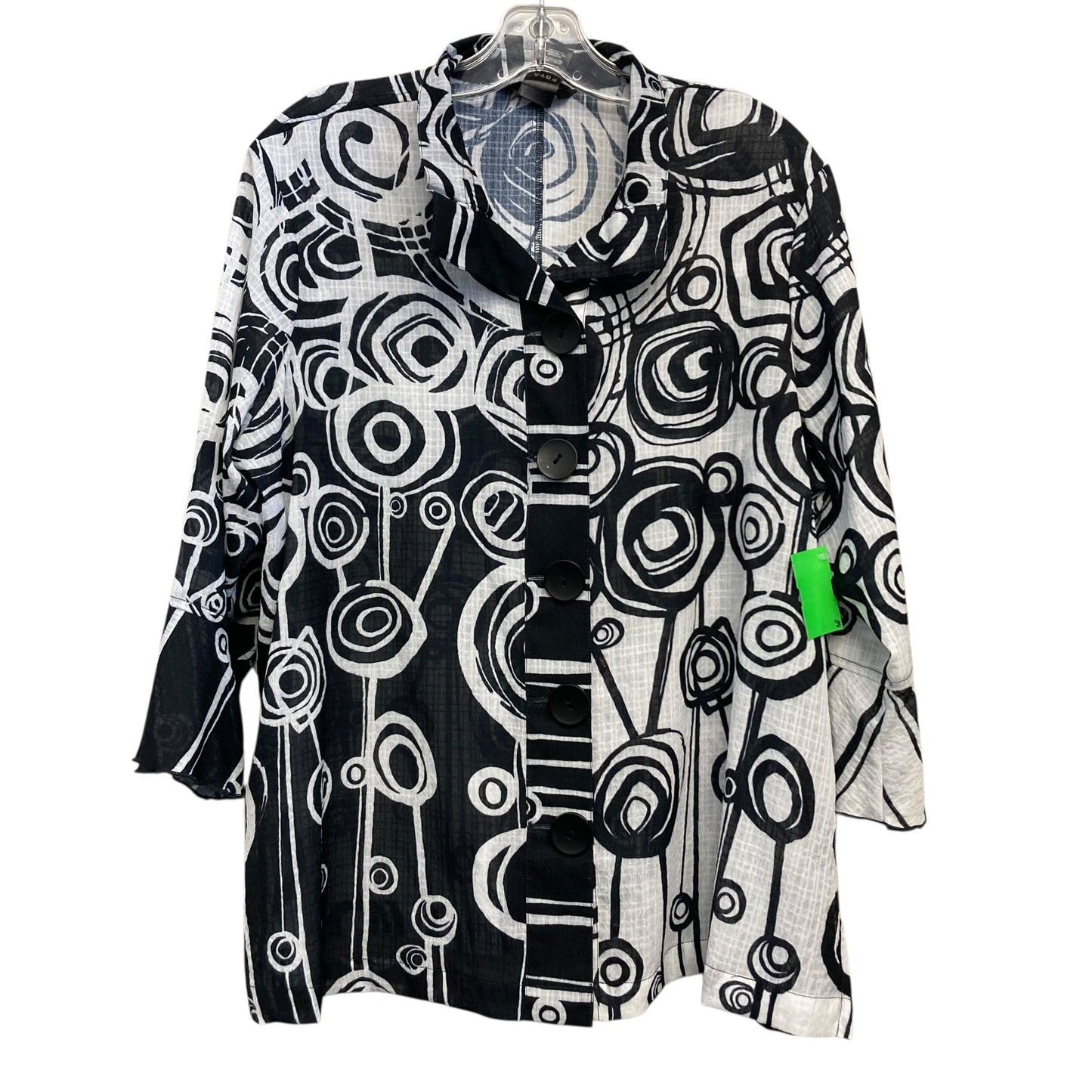 Top Ls By Ali Miles In Black & White, Size:Xlp