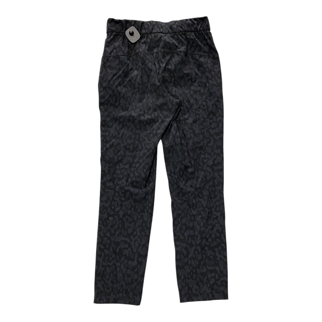 Athletic Pants By Lululemon In Black & Grey, Size:4