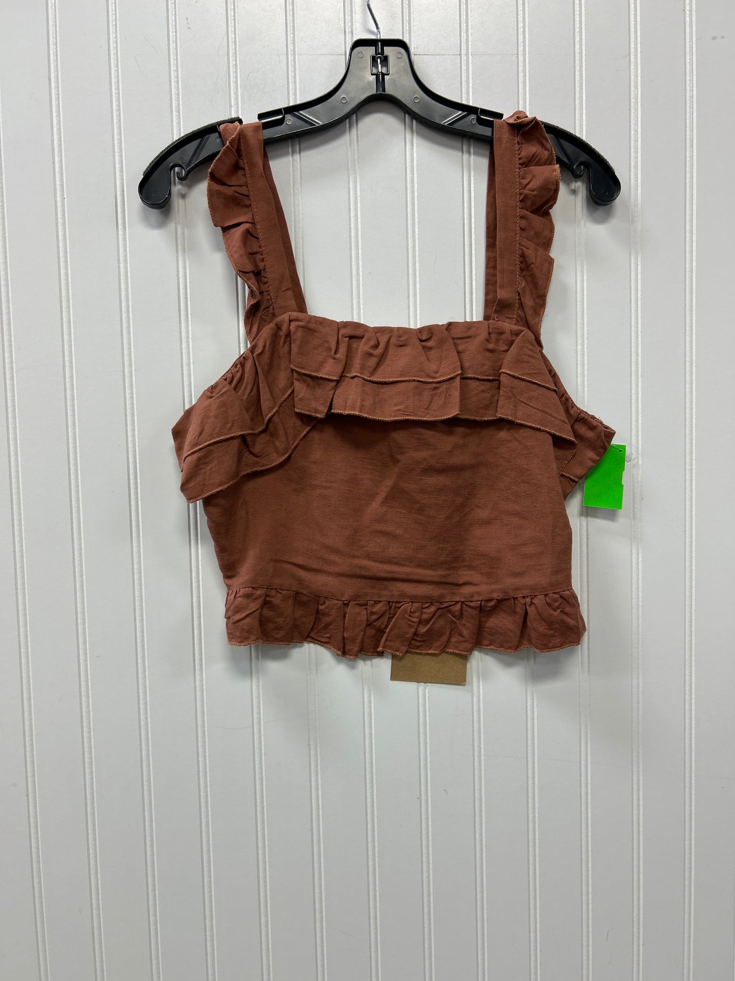 Top 2Pc Sleeveless By Listicle In Brown, Size:M