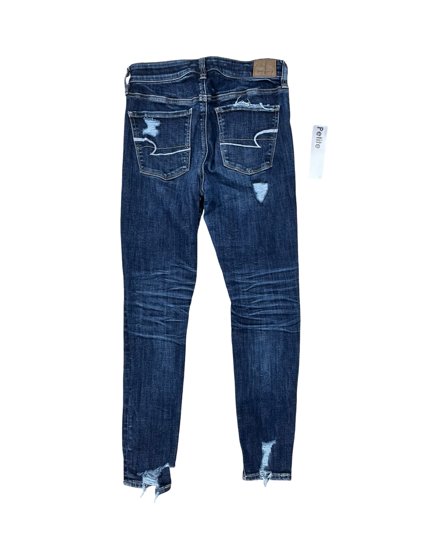 Jeans Skinny By American Eagle In Blue Denim, Size:6P
