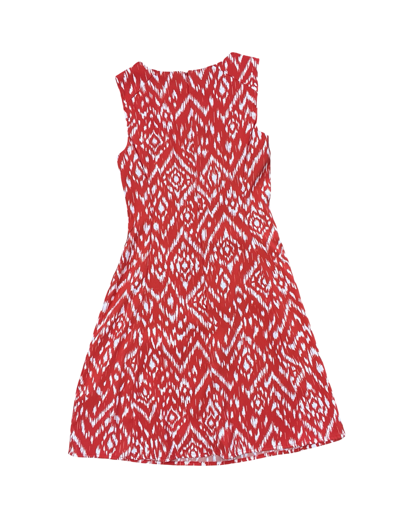 Dress Work By Clothes Mentor In Orange & White, Size:S