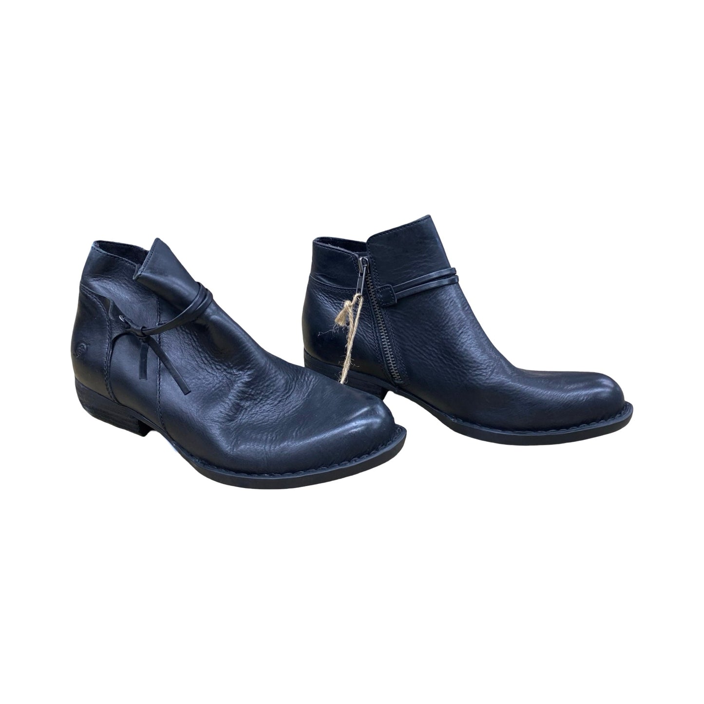 Boots Ankle Heels By Born In Black, Size:7.5