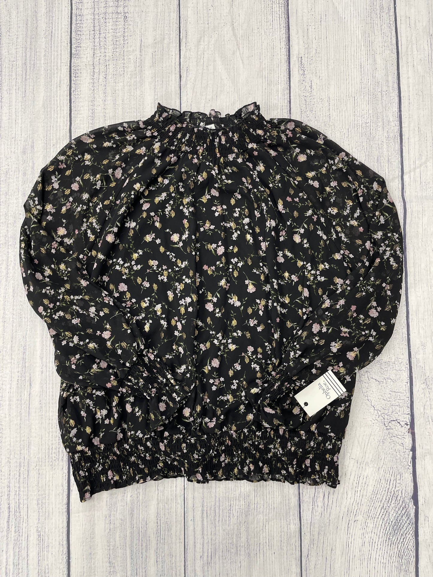 Top Long Sleeve By Opheliarose In Black, Size: 2x