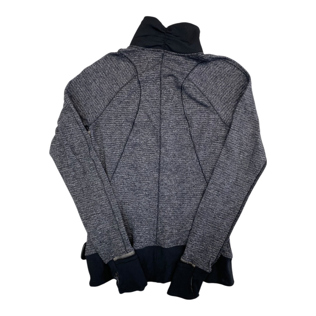 Athletic Jacket By Lululemon In Grey, Size:6