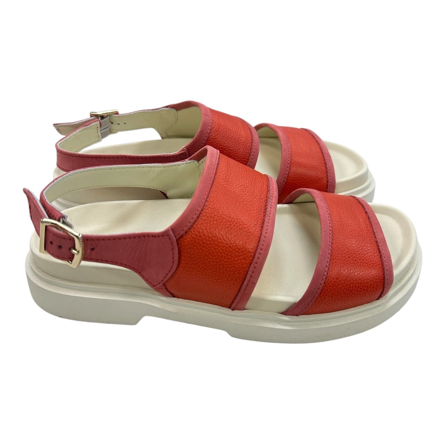 Sandals Flats By Cma In Cream & Red, Size:8