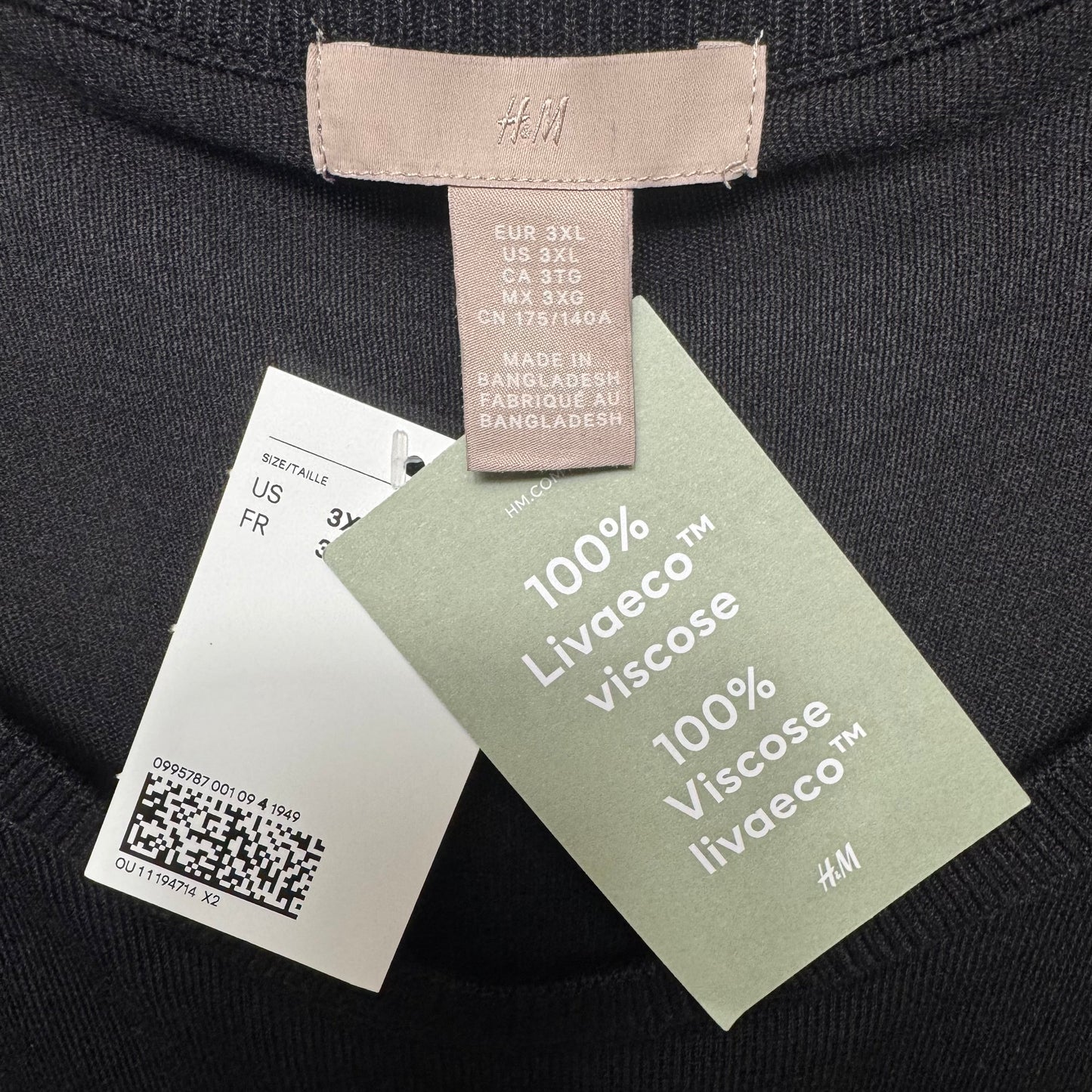 Sweater By H&m In Black, Size: 3x