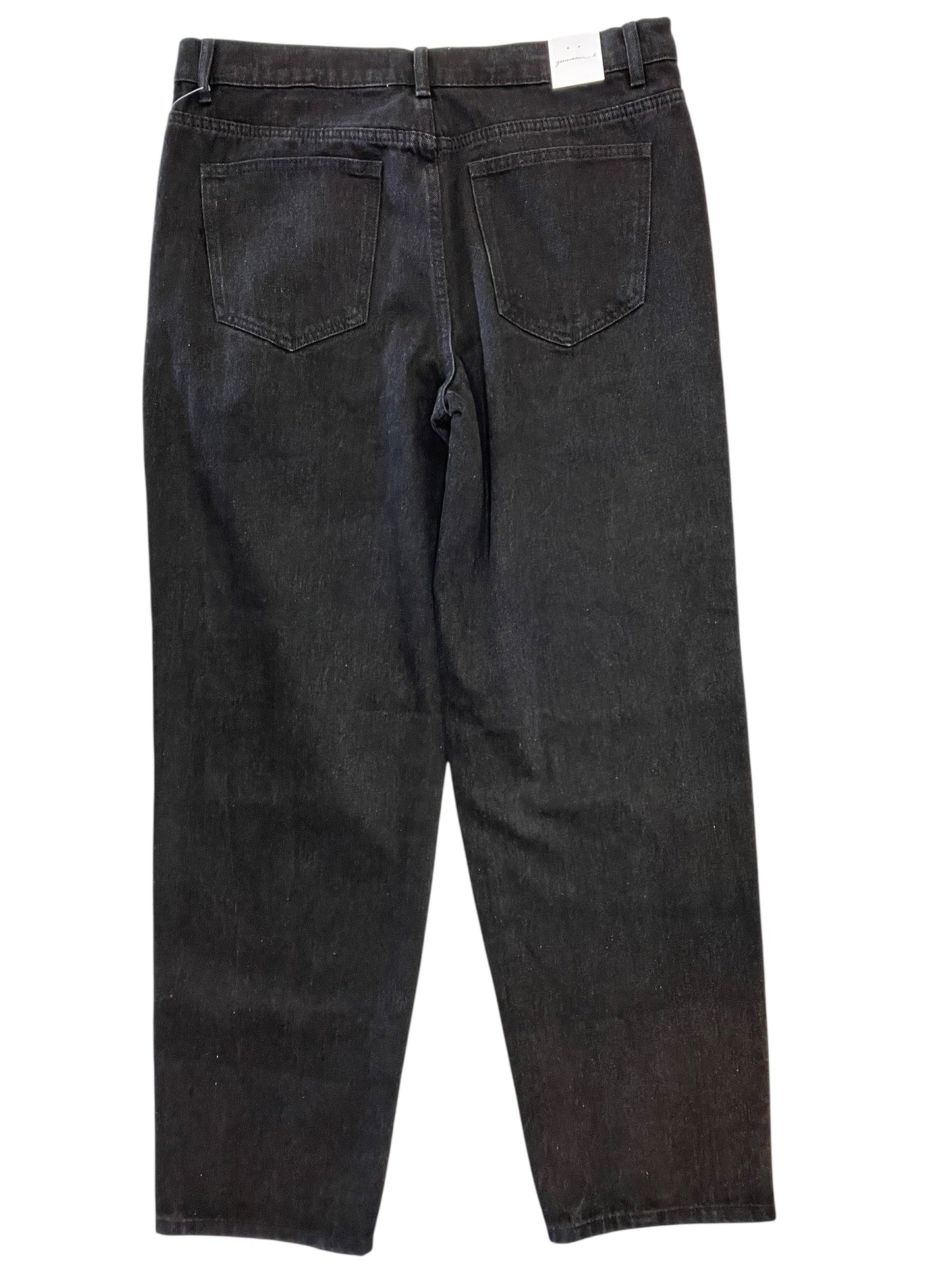 Jeans Straight By Clothes Mentor In Black Denim, Size:16