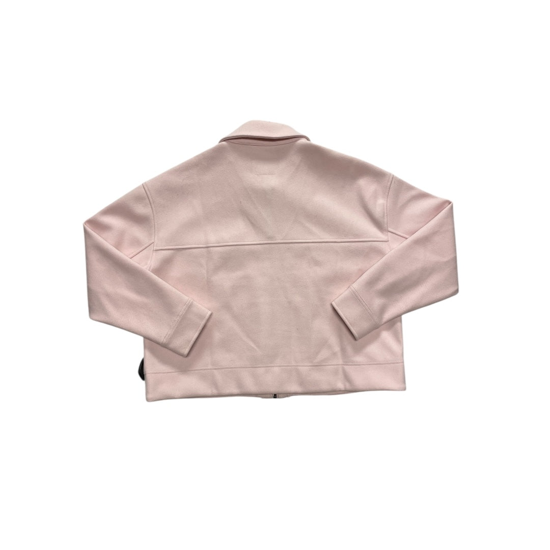 Jacket Shirt By Banana Republic In Pink, Size:M