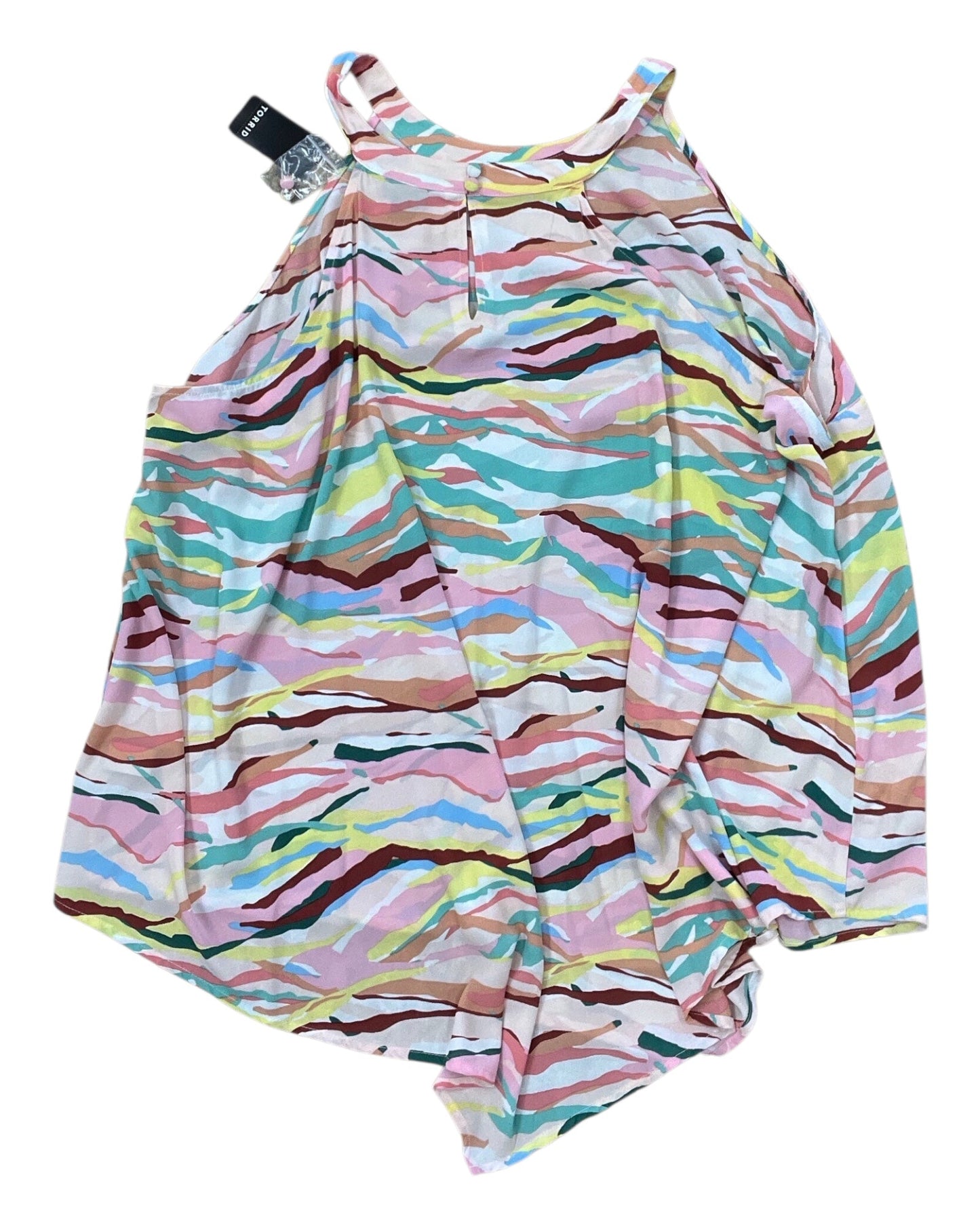 Top Sleeveless By Torrid In Multi, Size:4X
