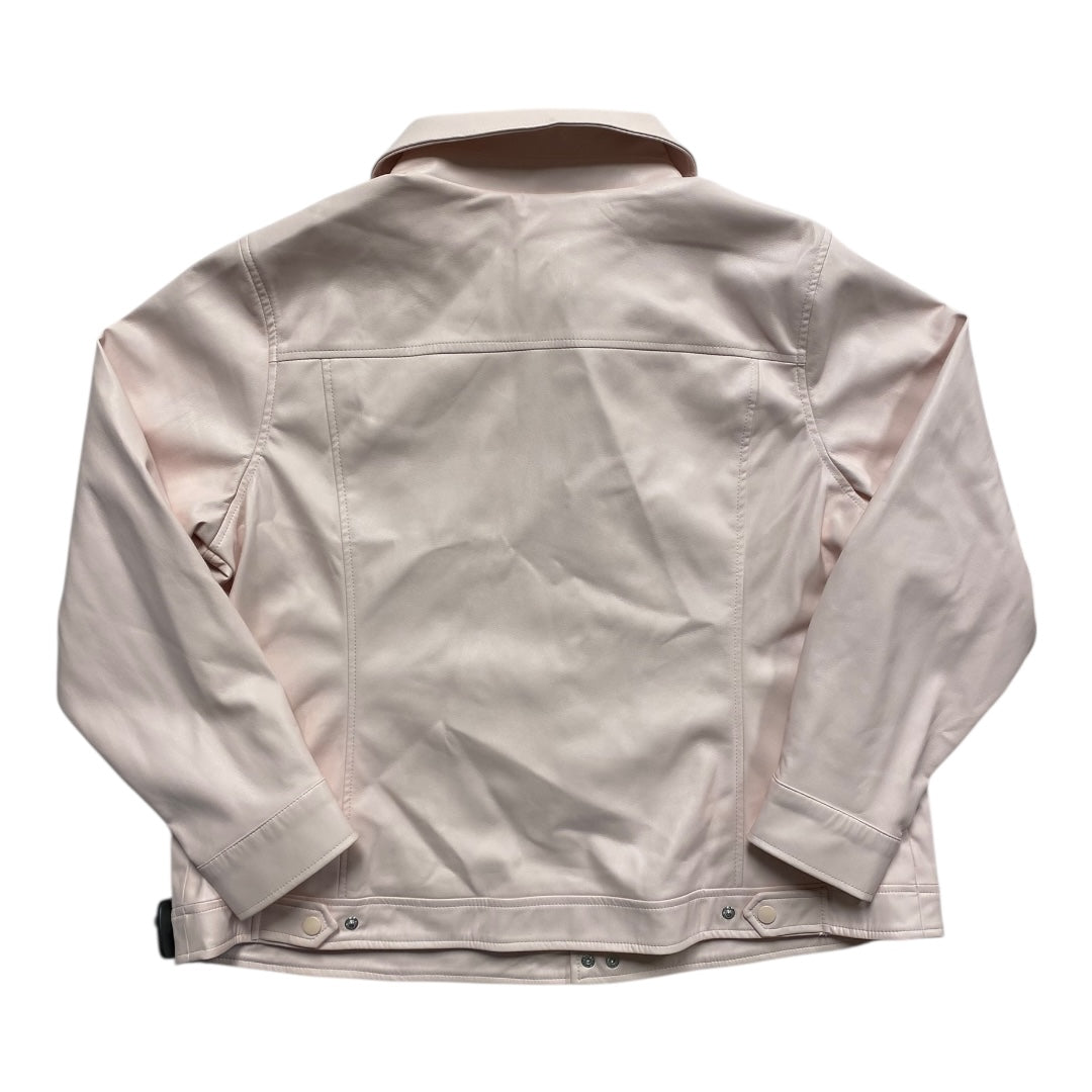 Jacket Moto By Belle By Kim Gravel In Pink, Size:1X