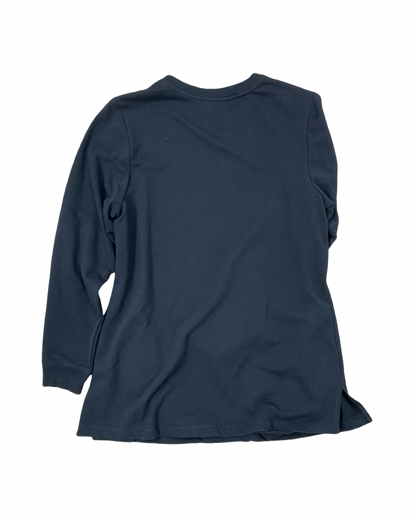 Sweatshirt Crewneck By Denim And Company In Black, Size:S