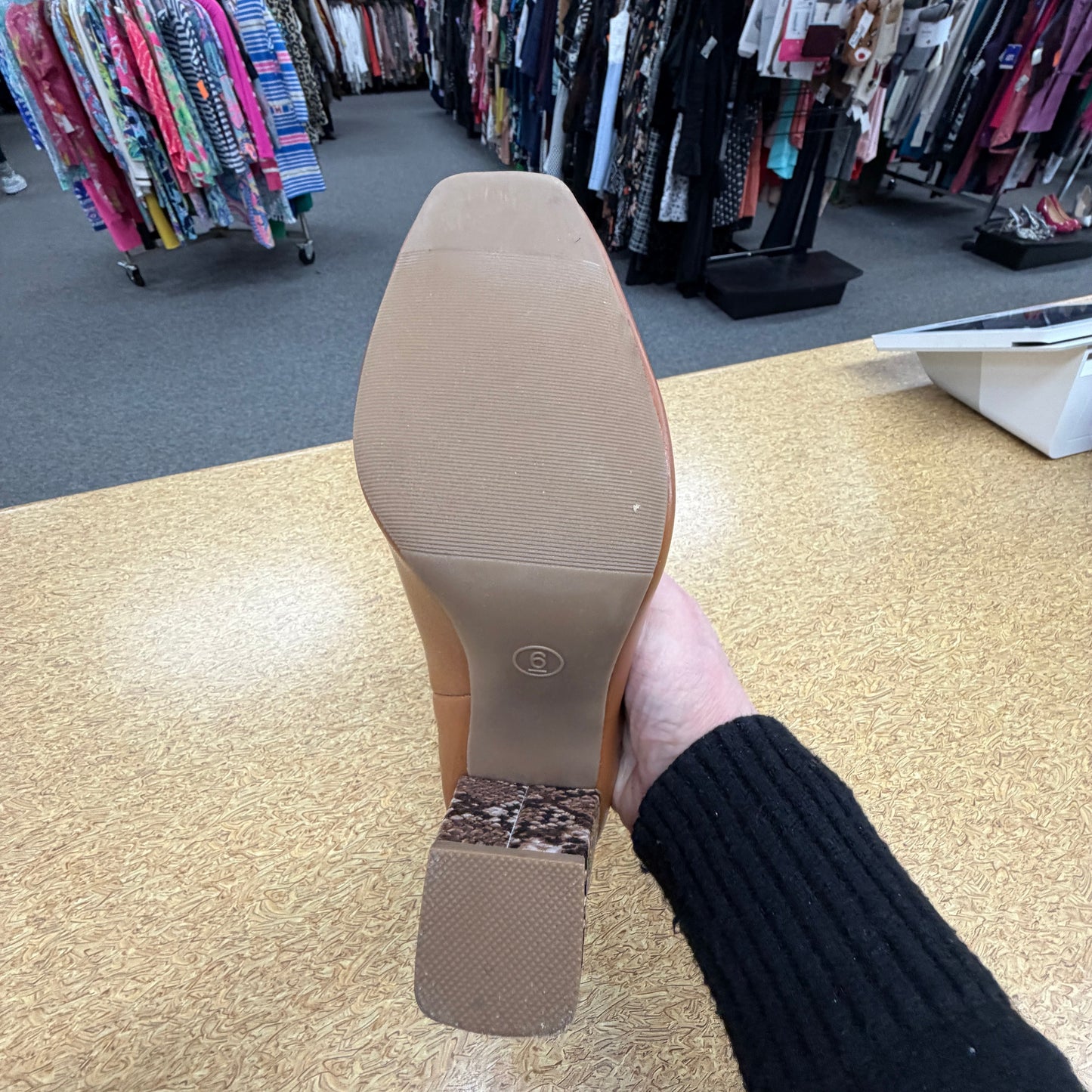Shoes Heels Block By A New Day In Brown, Size:6