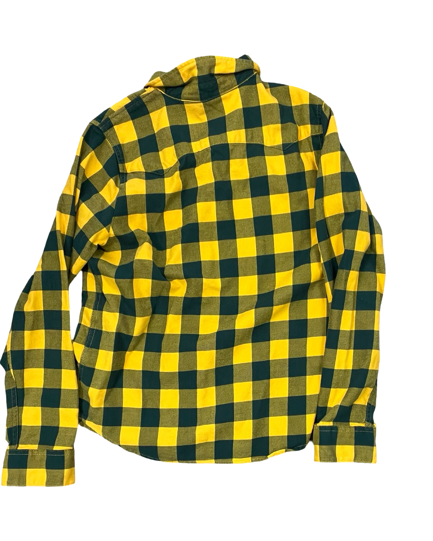 Blouse Ls By Levis In Green & Yellow, Size:L