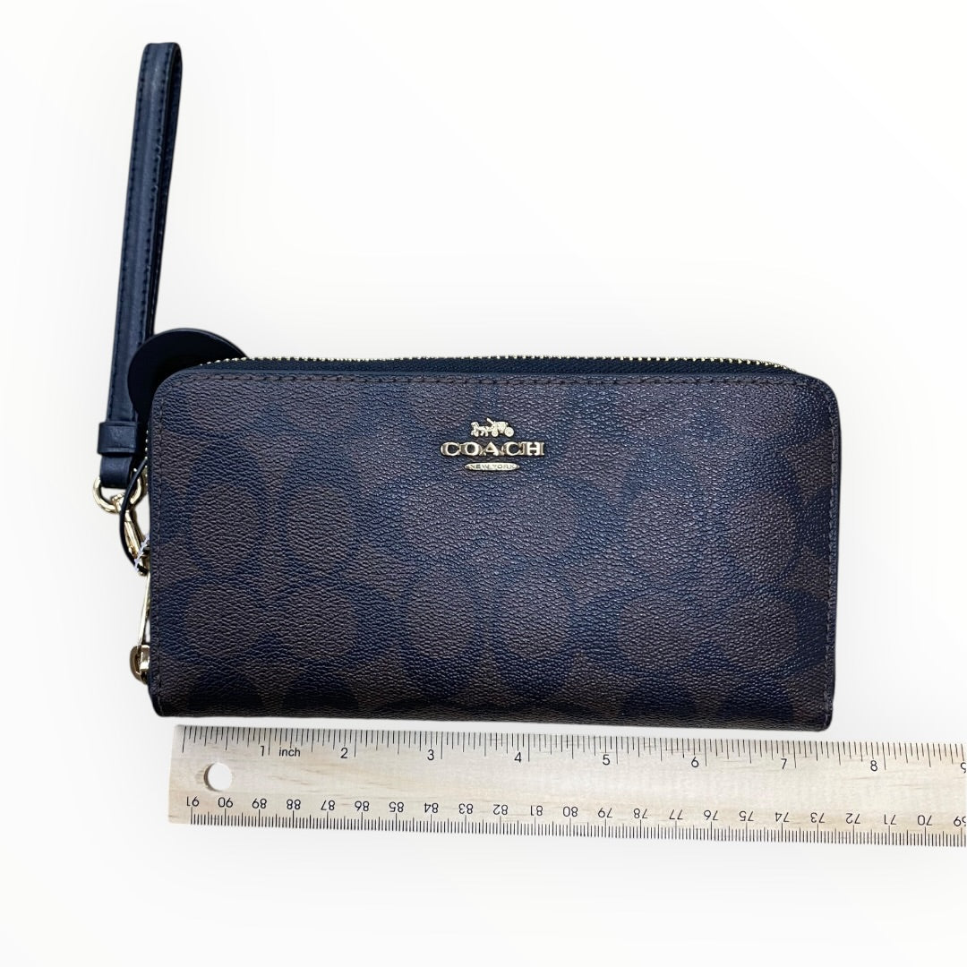 Wallet Designer By Coach In Black & Brown, Size:Medium