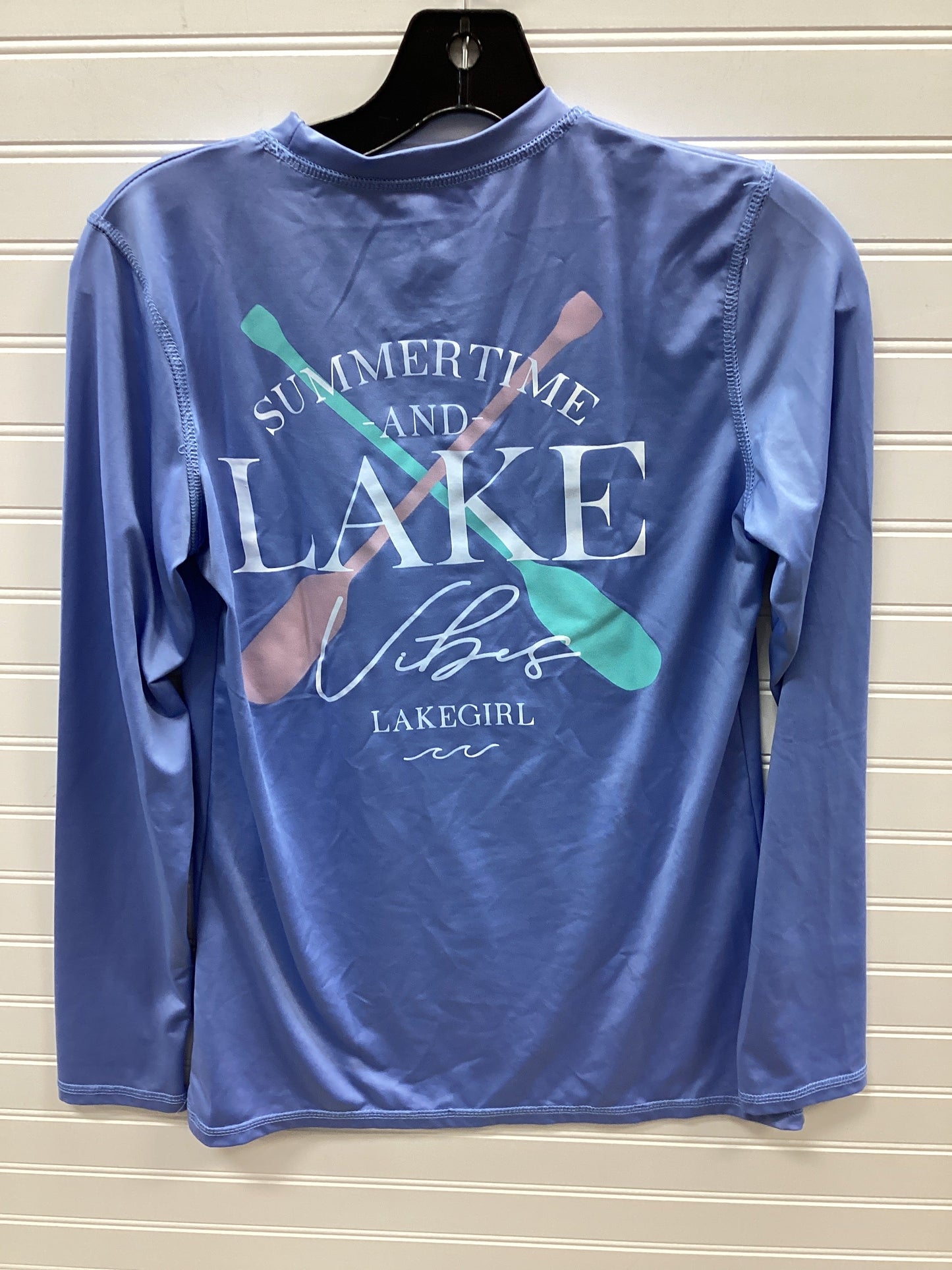 Athletic Top Ls Collar By Clothes Mentor In Blue, Size:S