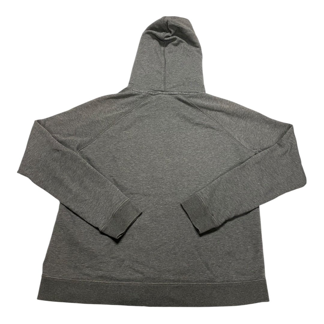 Athletic Sweatshirt Hoodie By Nike In Grey, Size:L