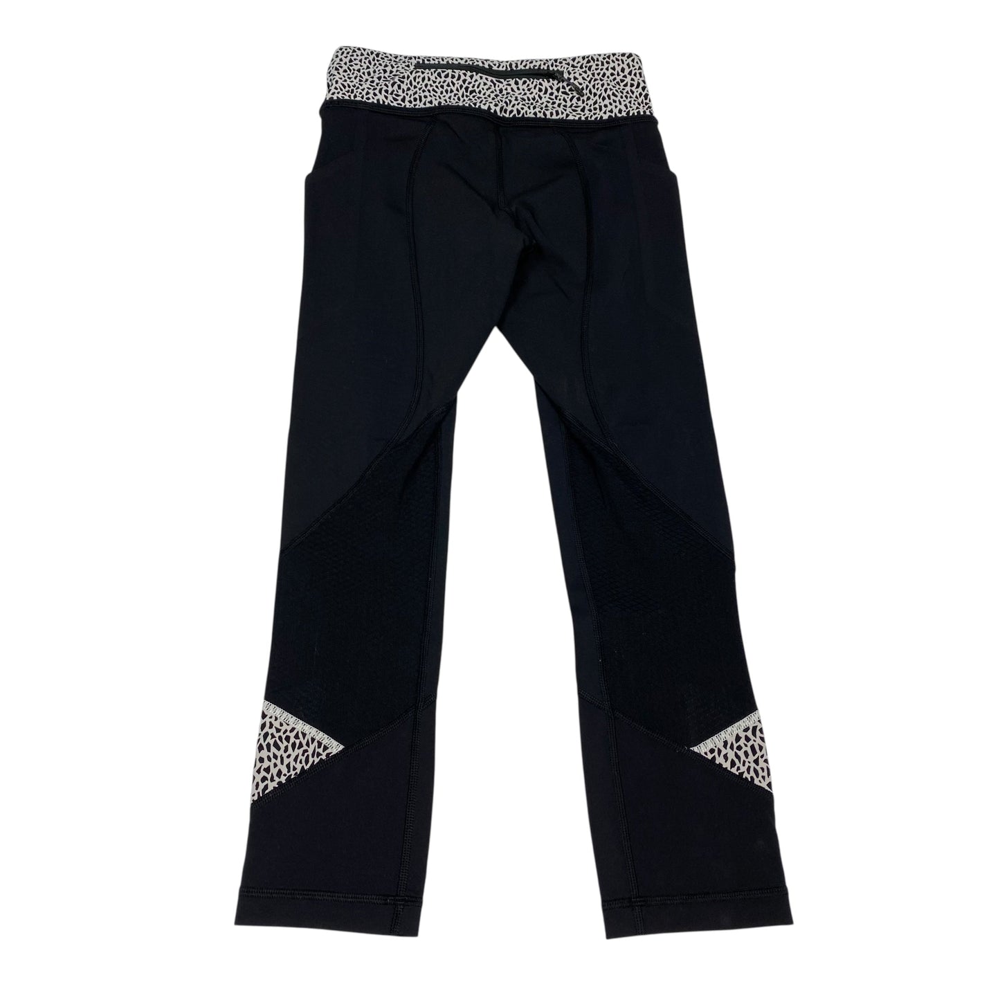 Athletic Leggings Capris Designer By Lululemon In Black & White, Size:Xs