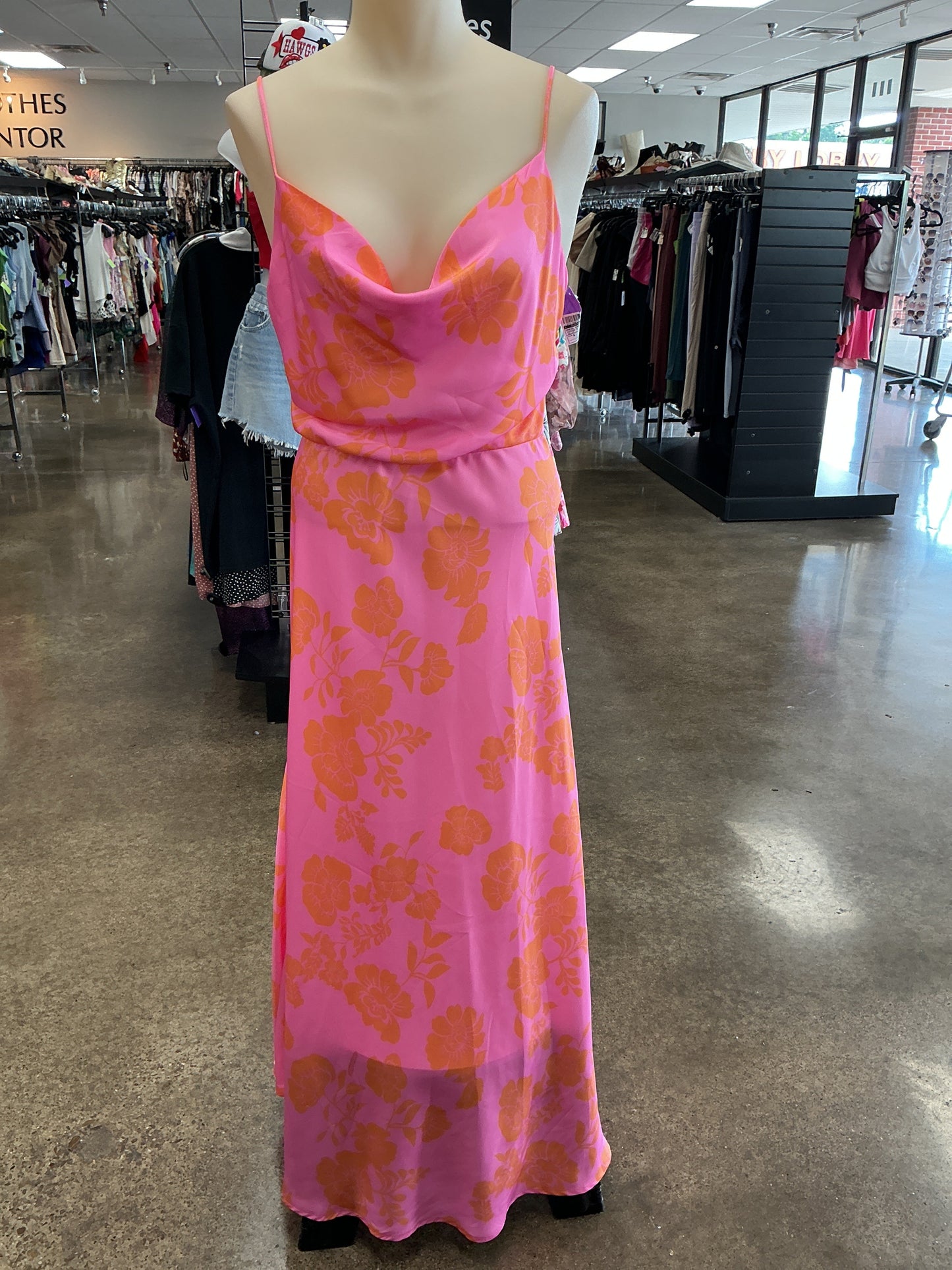 Dress Casual Maxi By Clothes Mentor In Orange & Pink, Size:S