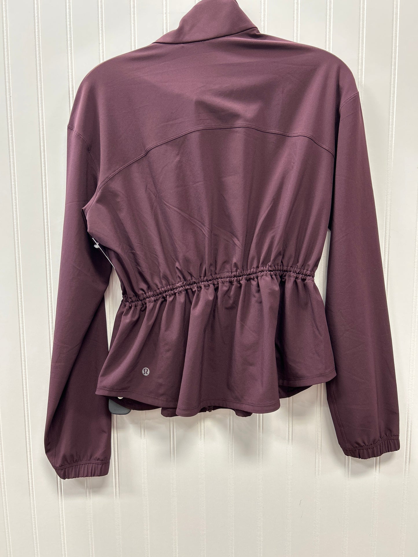 Athletic Jacket By Lululemon In Maroon, Size:Xs
