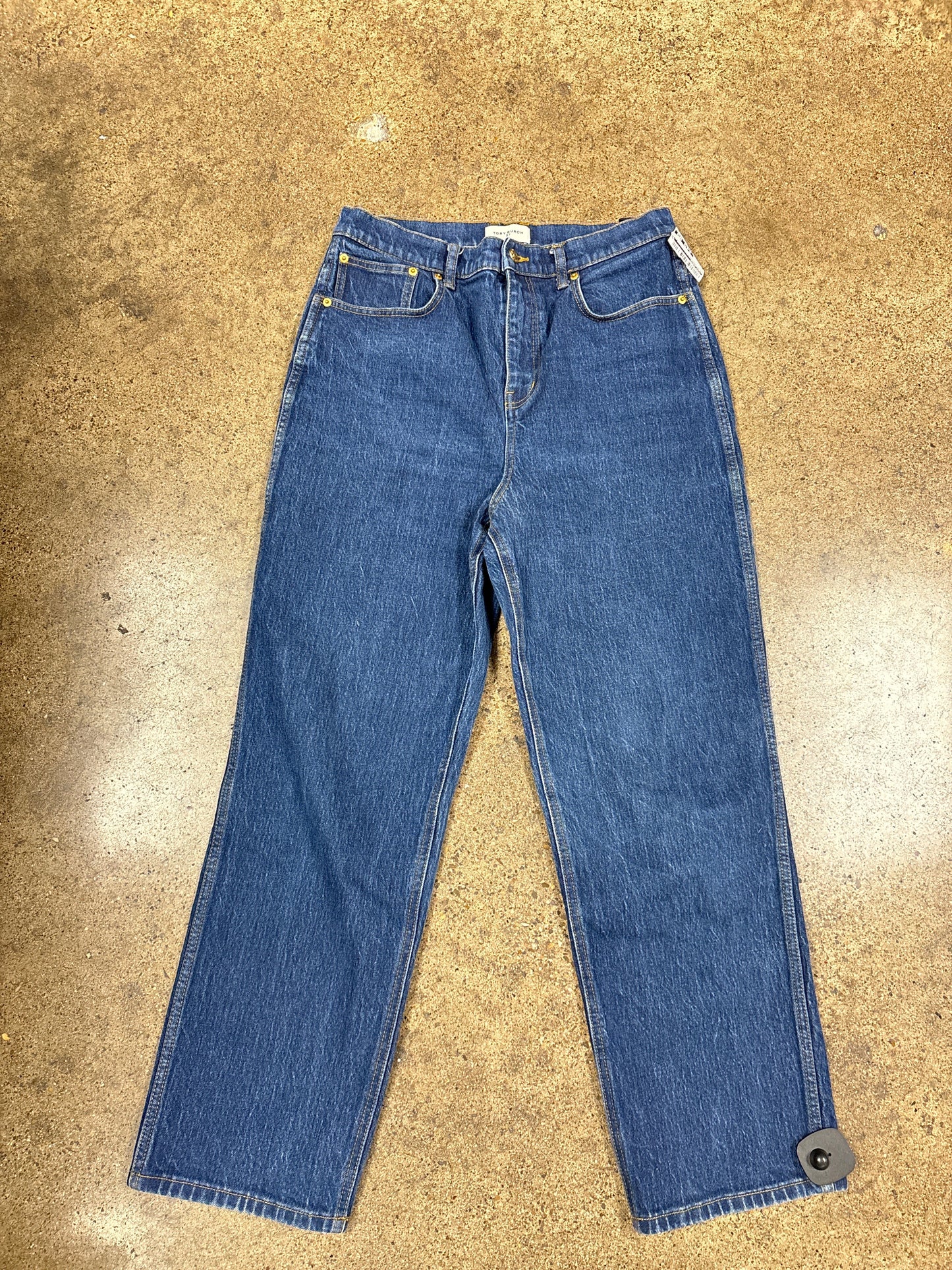 Jeans Designer By Tory Burch In Blue Denim, Size:12