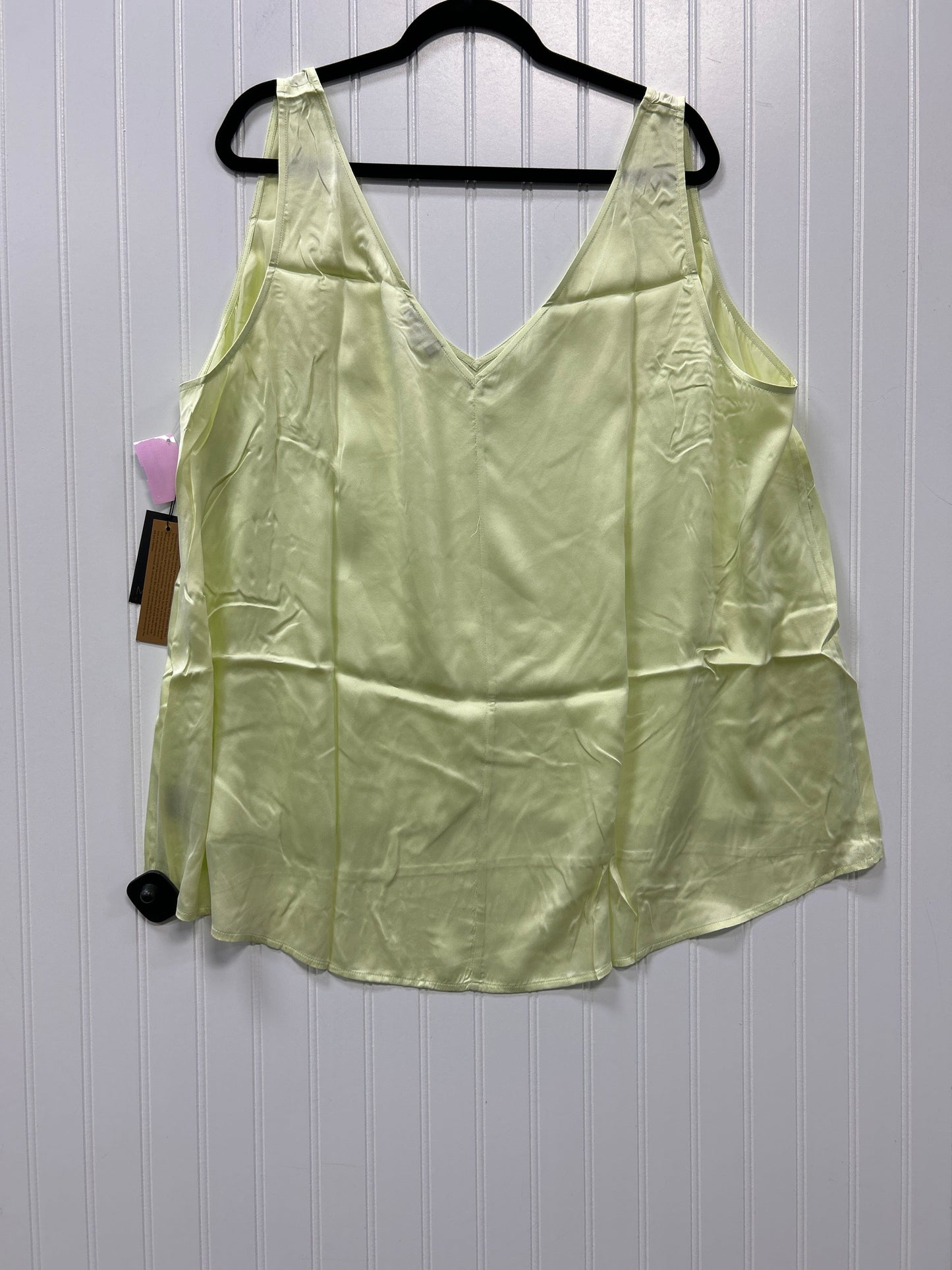 Top Sleeveless By Cmc In Yellow, Size:4X