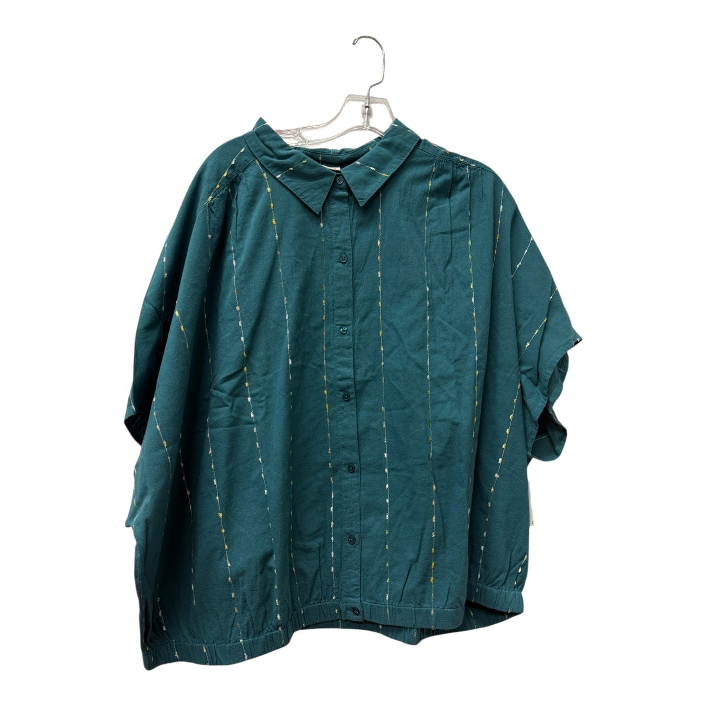 Top Ss By Logo In Teal, Size:3X