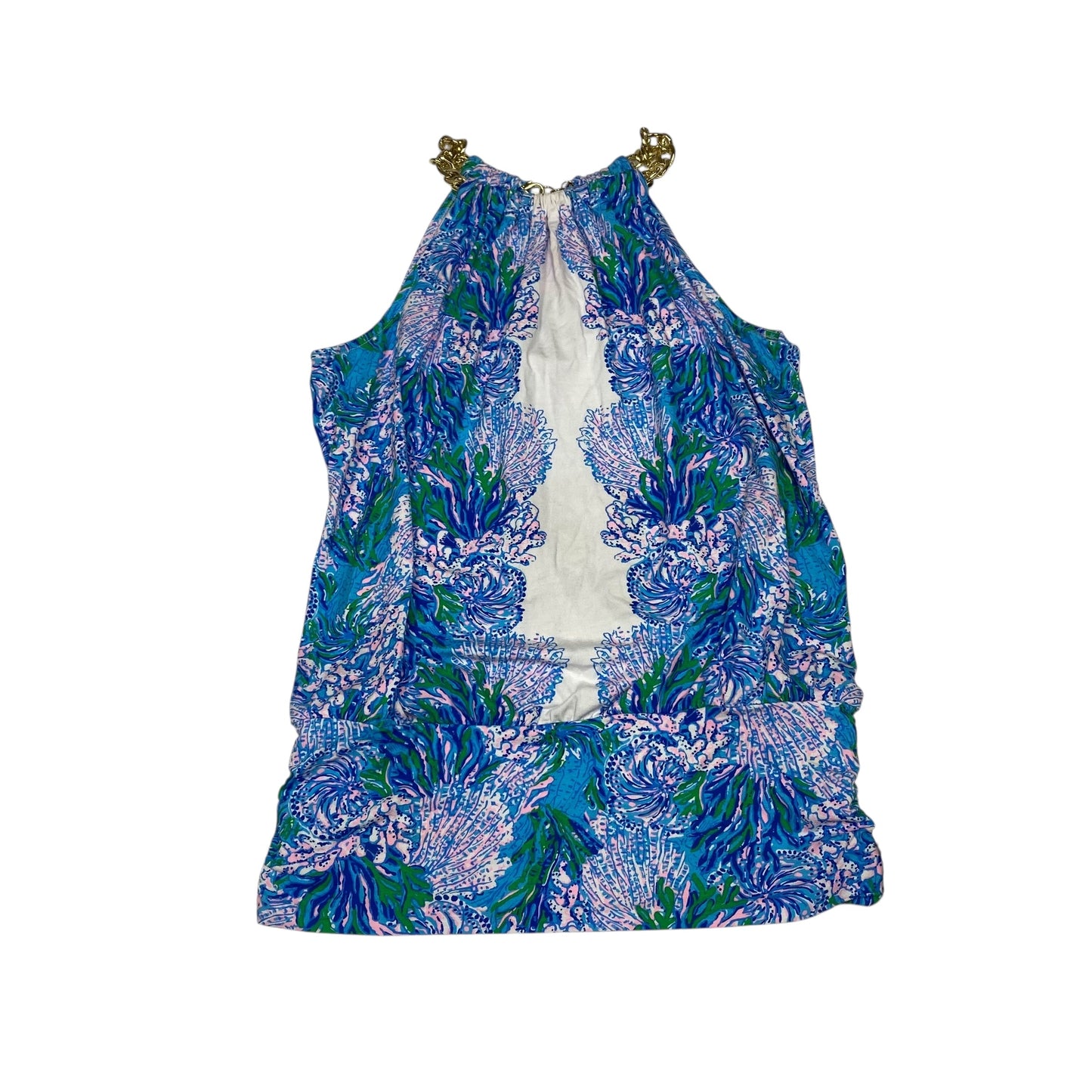 Top Sleeveless Designer By Lilly Pulitzer In Blue & Green, Size:Xs