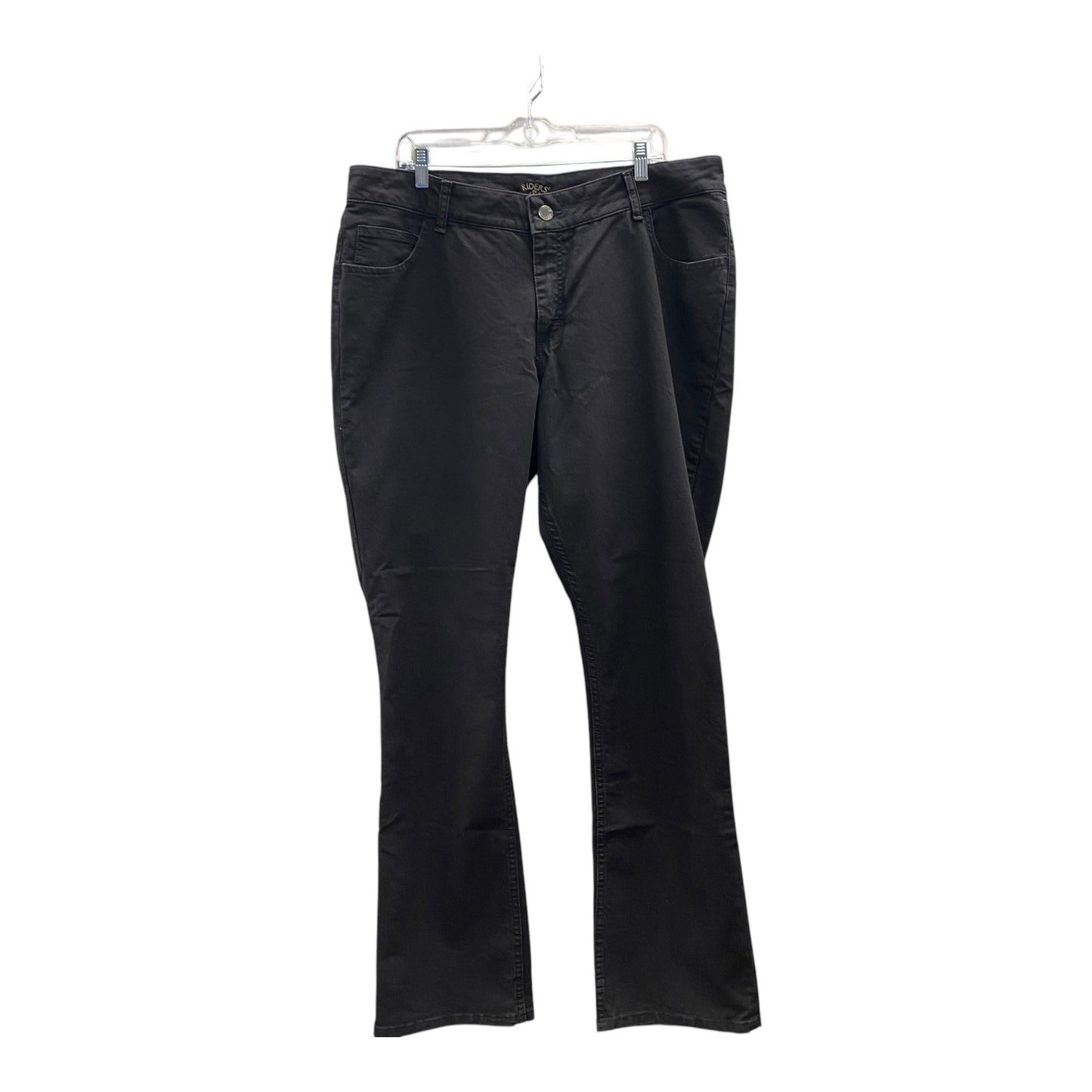 Jeans Boot Cut By Riders In Black, Size:18